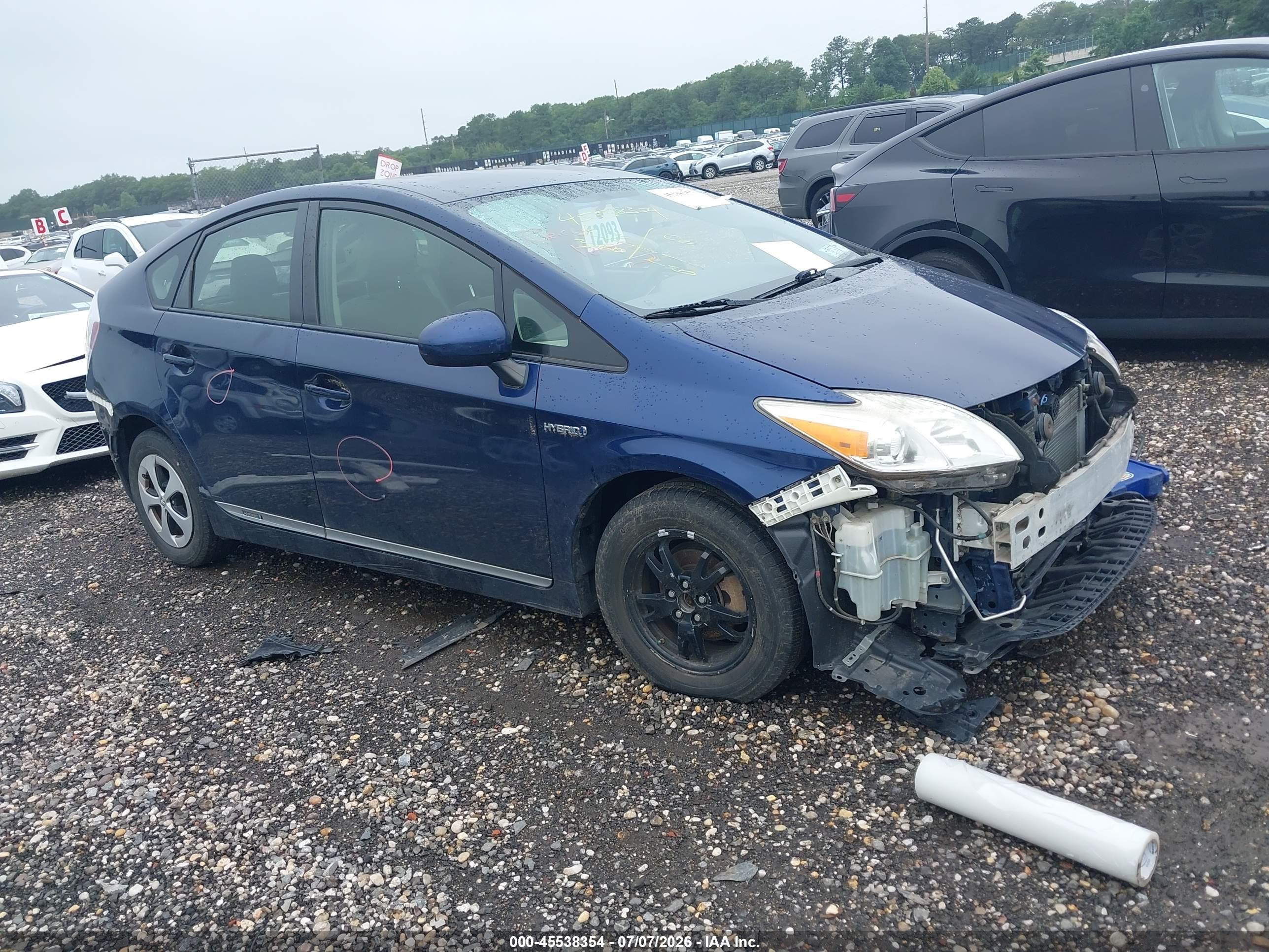 2015 Toyota Prius Two Синий vin: JTDKN3DU2F1898970