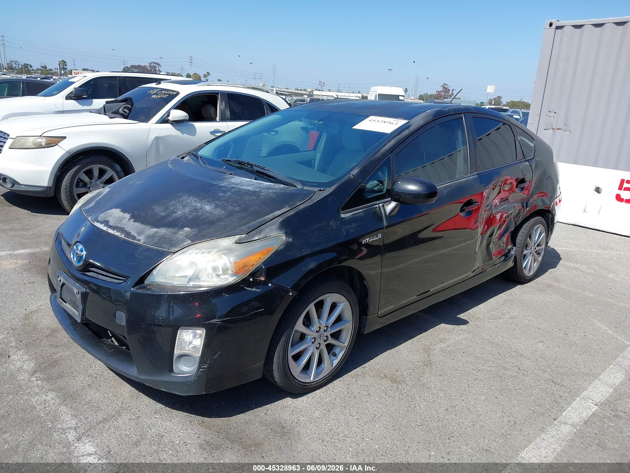 2010 Toyota Prius Iv Black vin: JTDKN3DU3A0046576