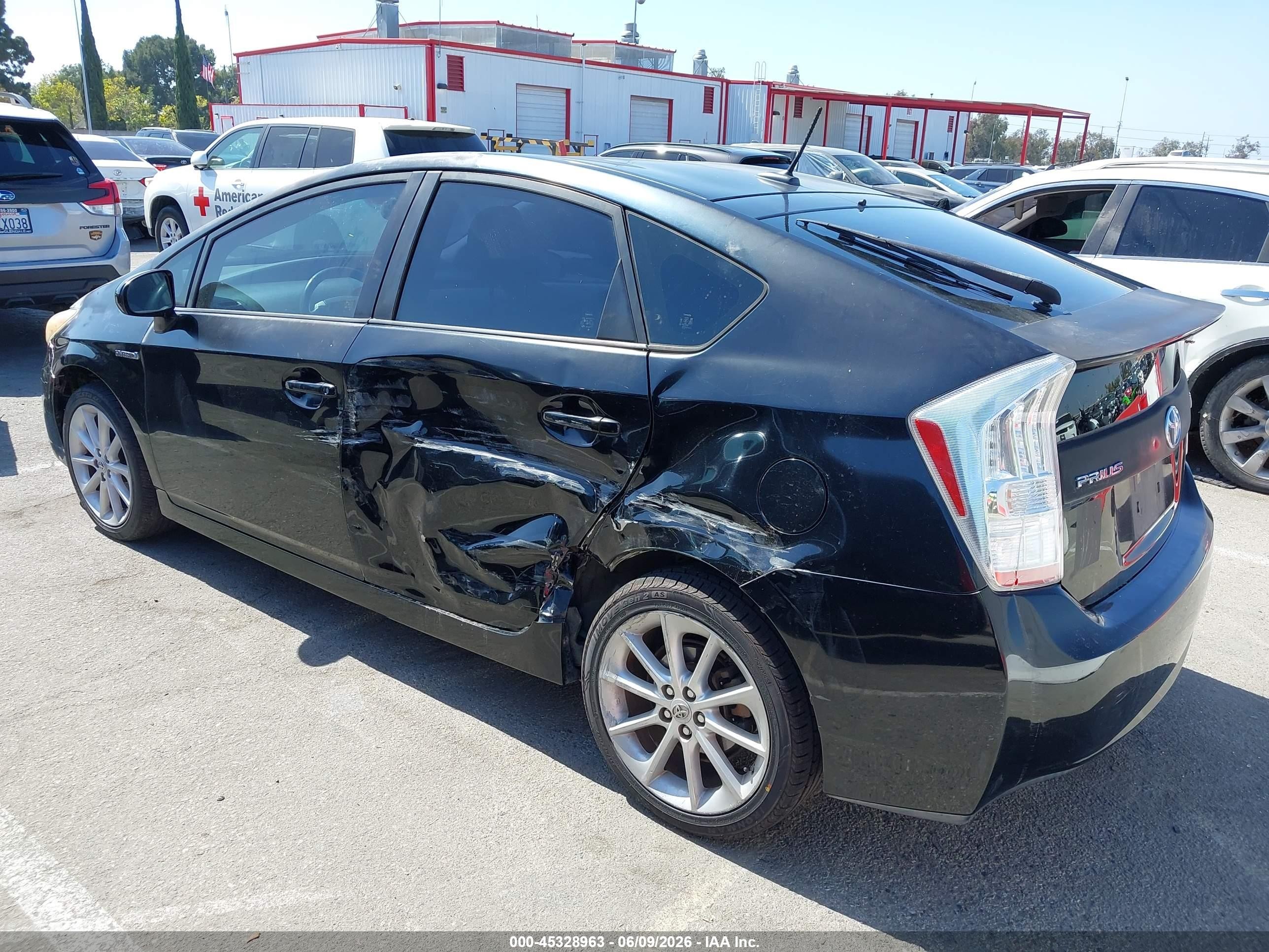 2010 Toyota Prius Iv Black vin: JTDKN3DU3A0046576