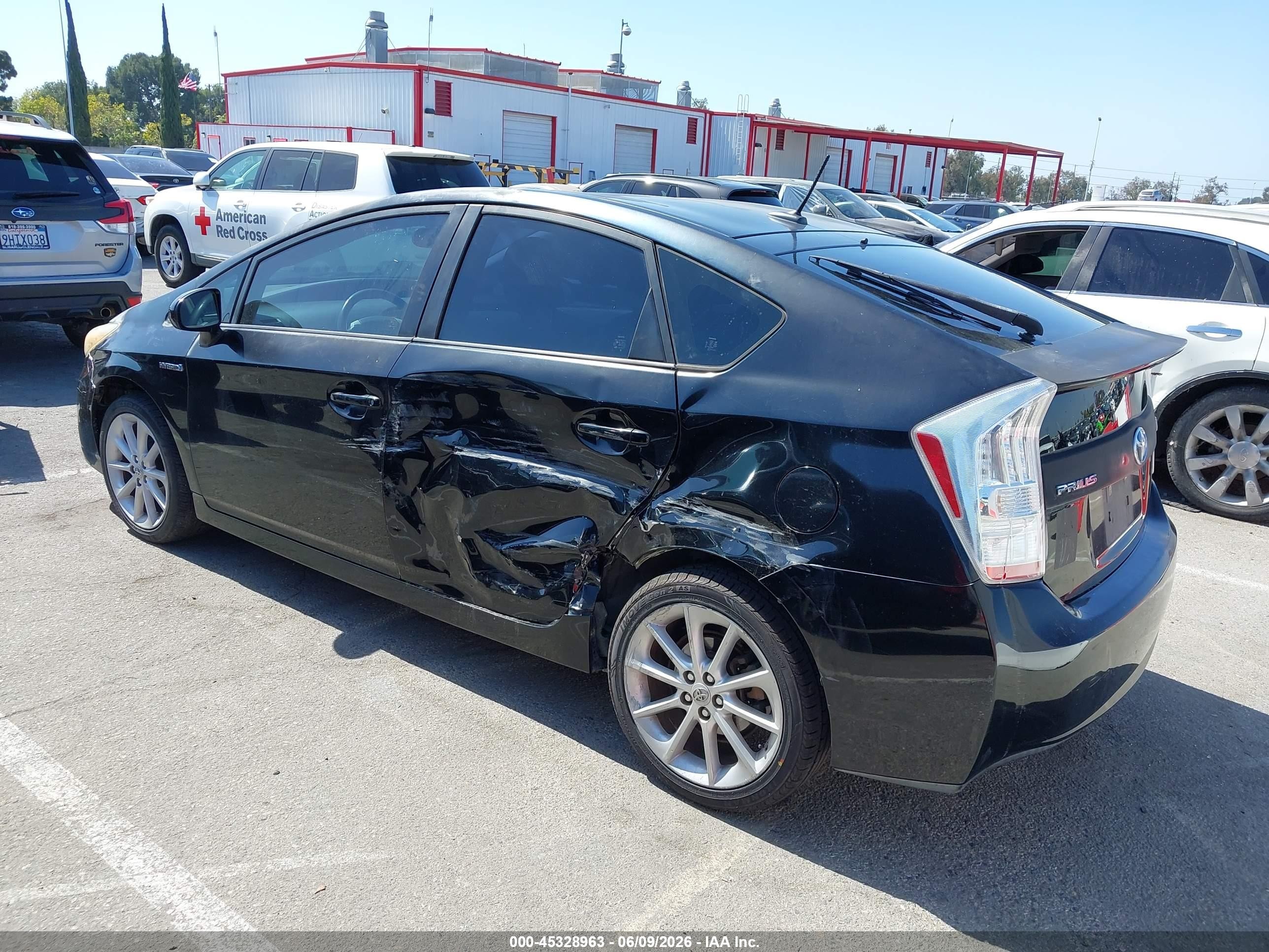 2010 Toyota Prius Iv Black vin: JTDKN3DU3A0046576