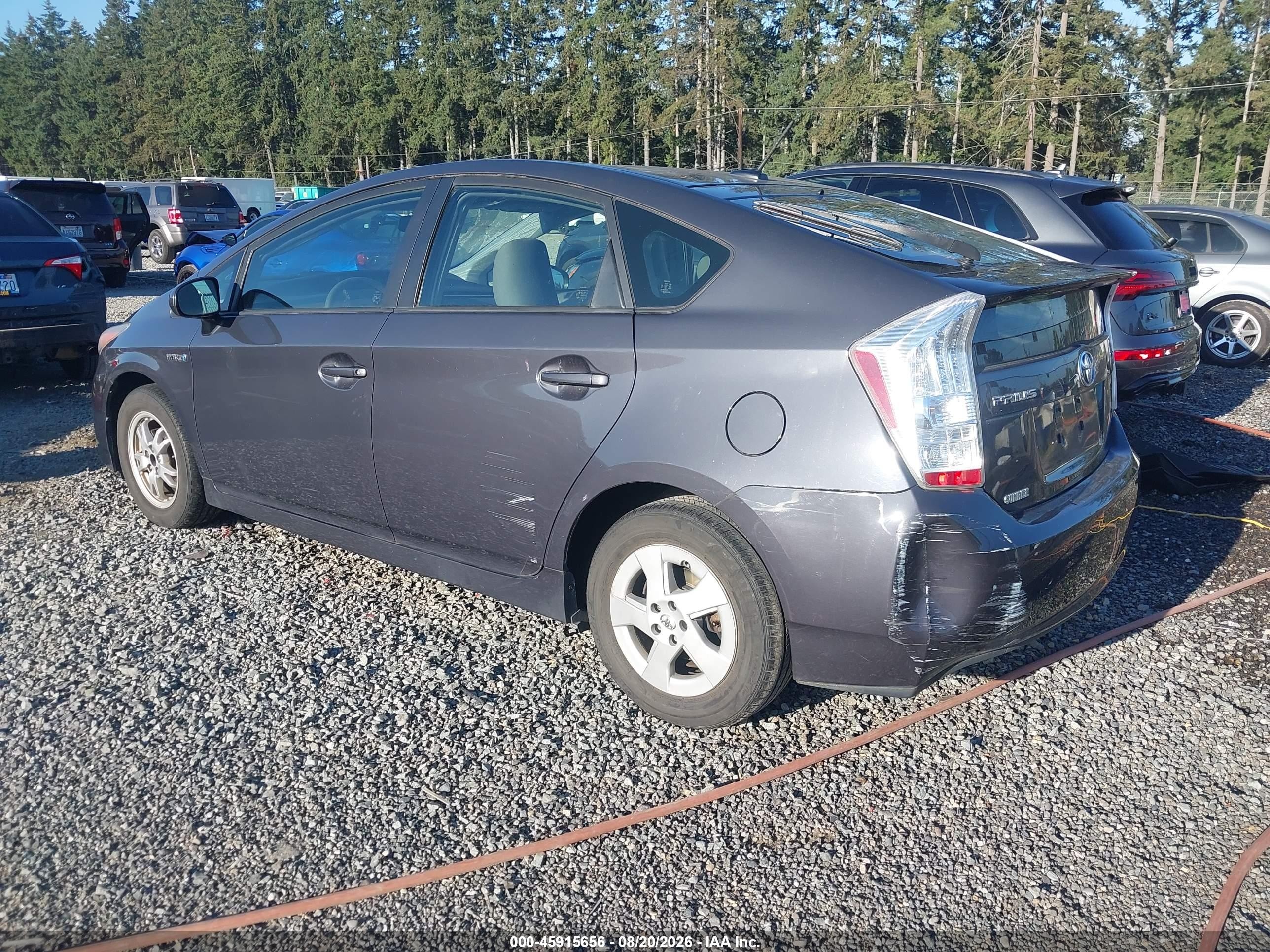 2010 Toyota Prius Ii Серый vin: JTDKN3DU3A0050885