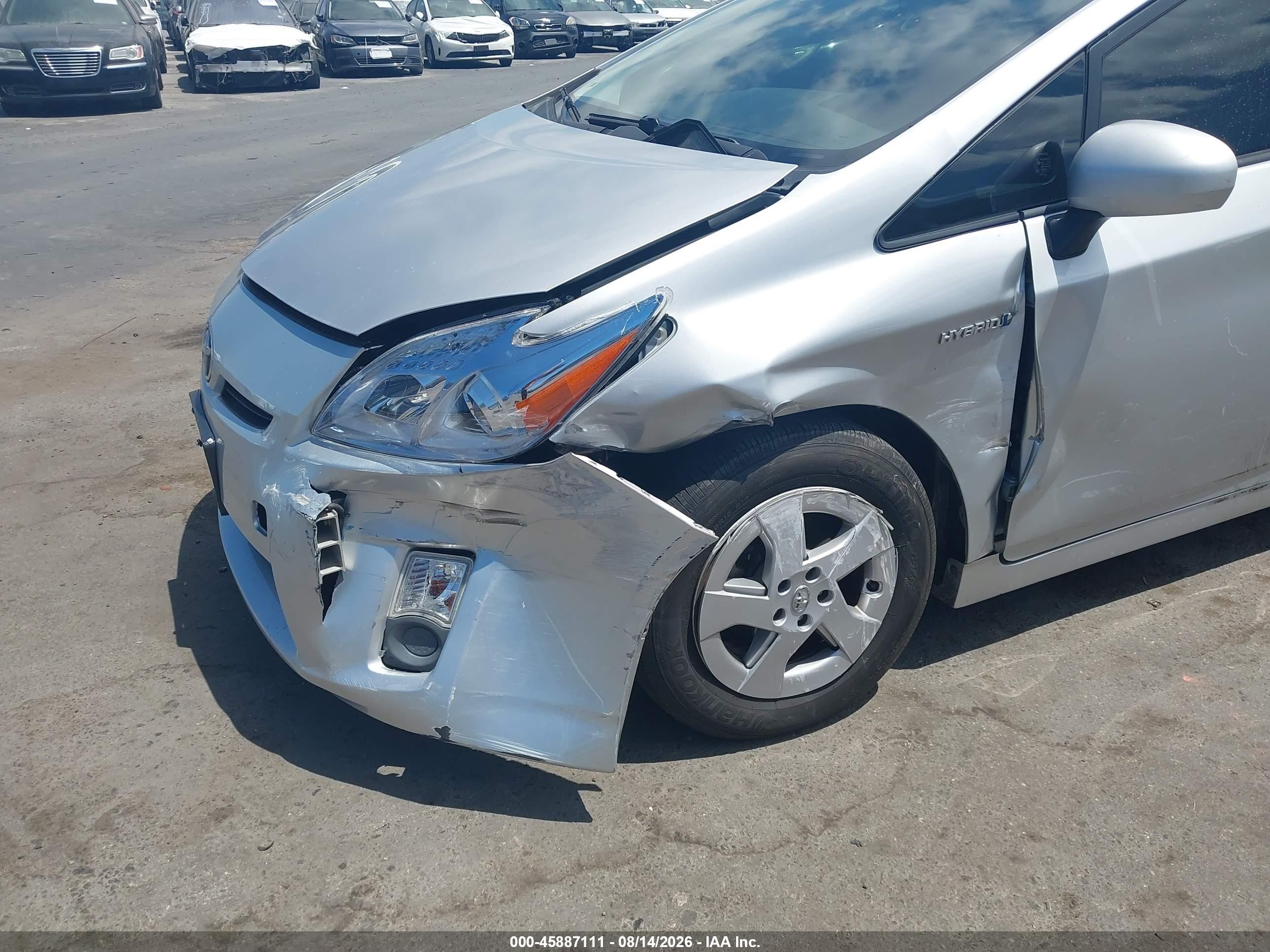 2010 Toyota Prius Iv Silver vin: JTDKN3DU3A0067119