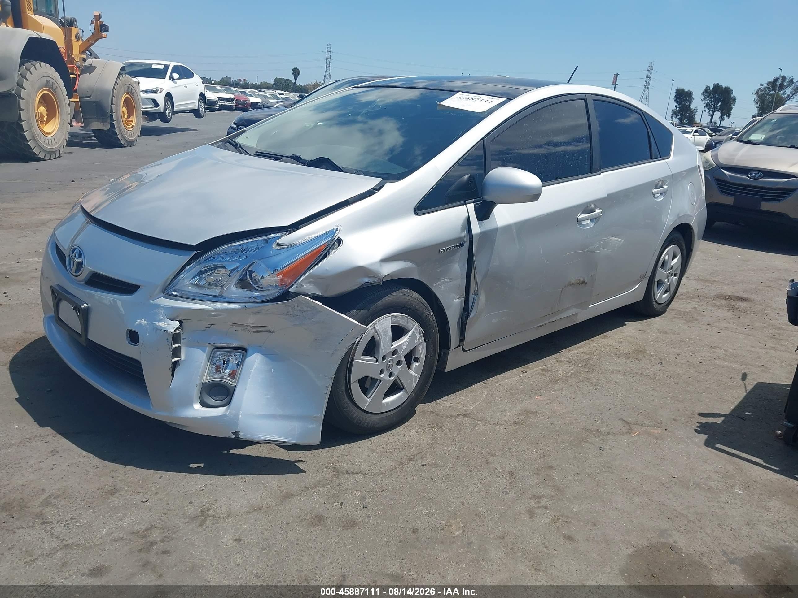 2010 Toyota Prius Iv Silver vin: JTDKN3DU3A0067119