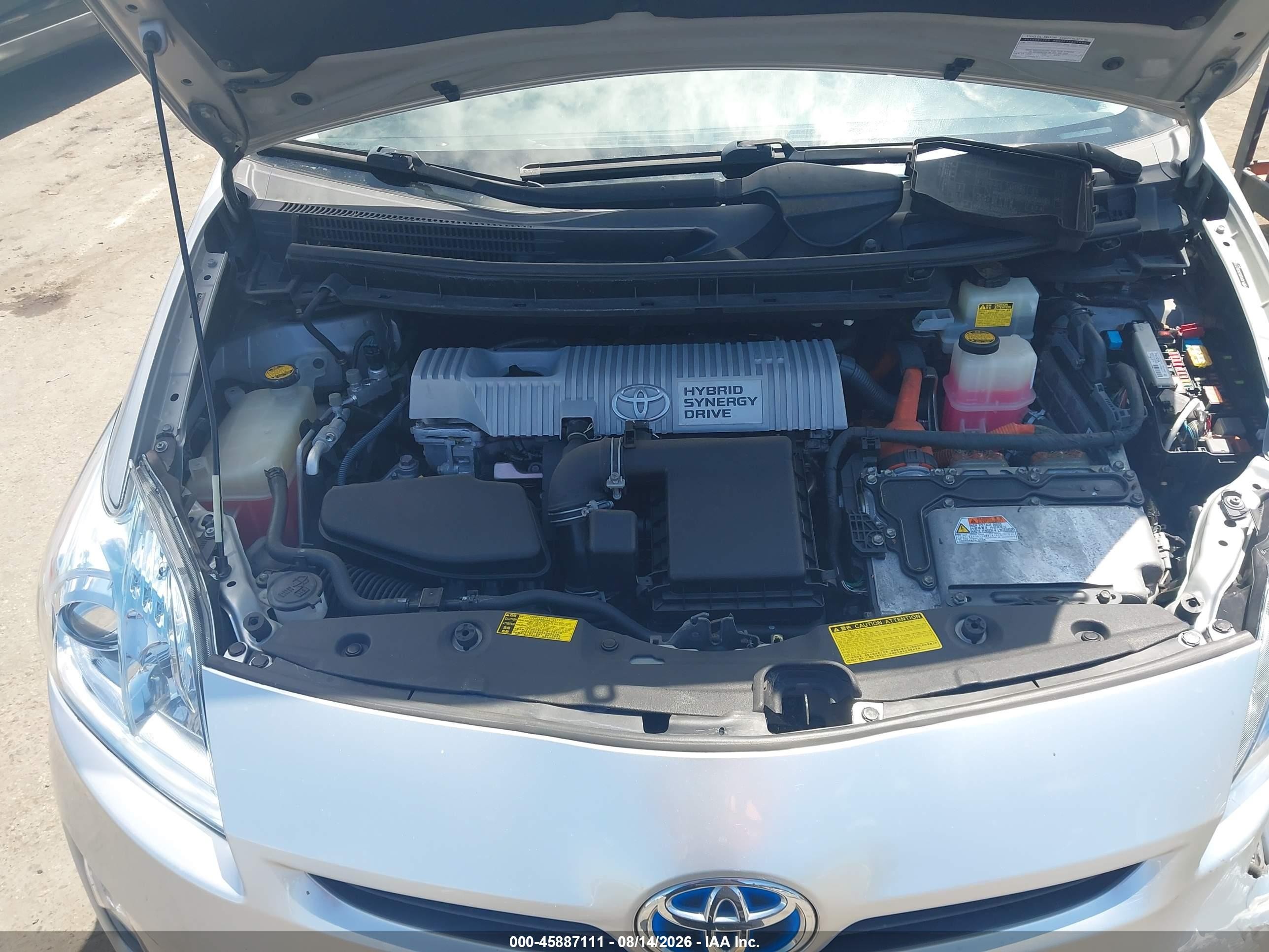 2010 Toyota Prius Iv Silver vin: JTDKN3DU3A0067119