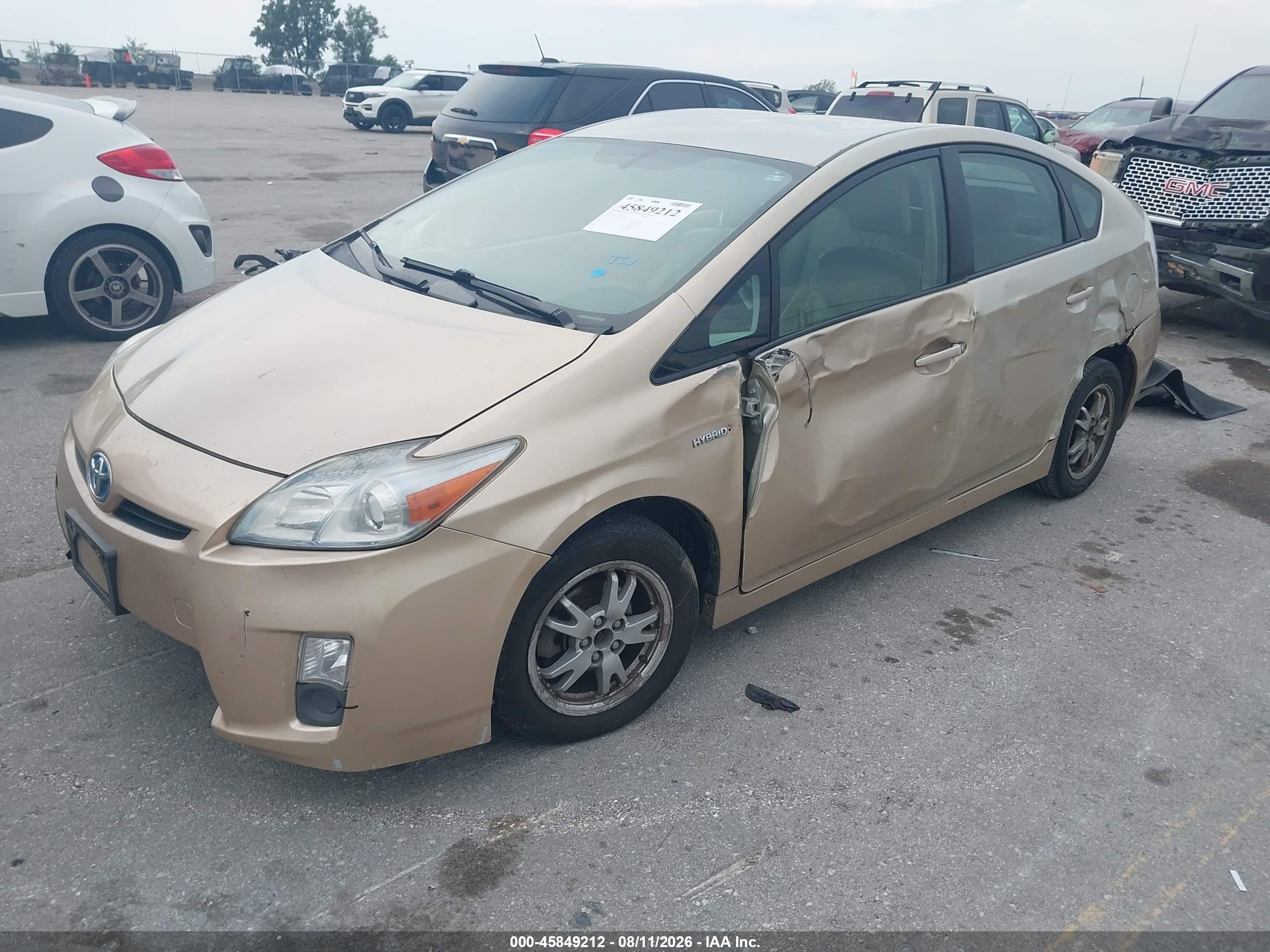 2010 Toyota Prius Iv Beige vin: JTDKN3DU3A0084342