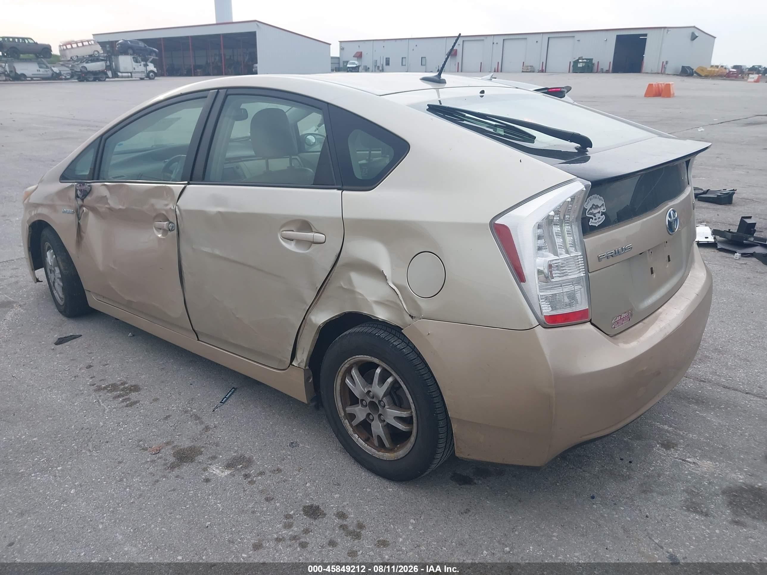 2010 Toyota Prius Iv Beige vin: JTDKN3DU3A0084342