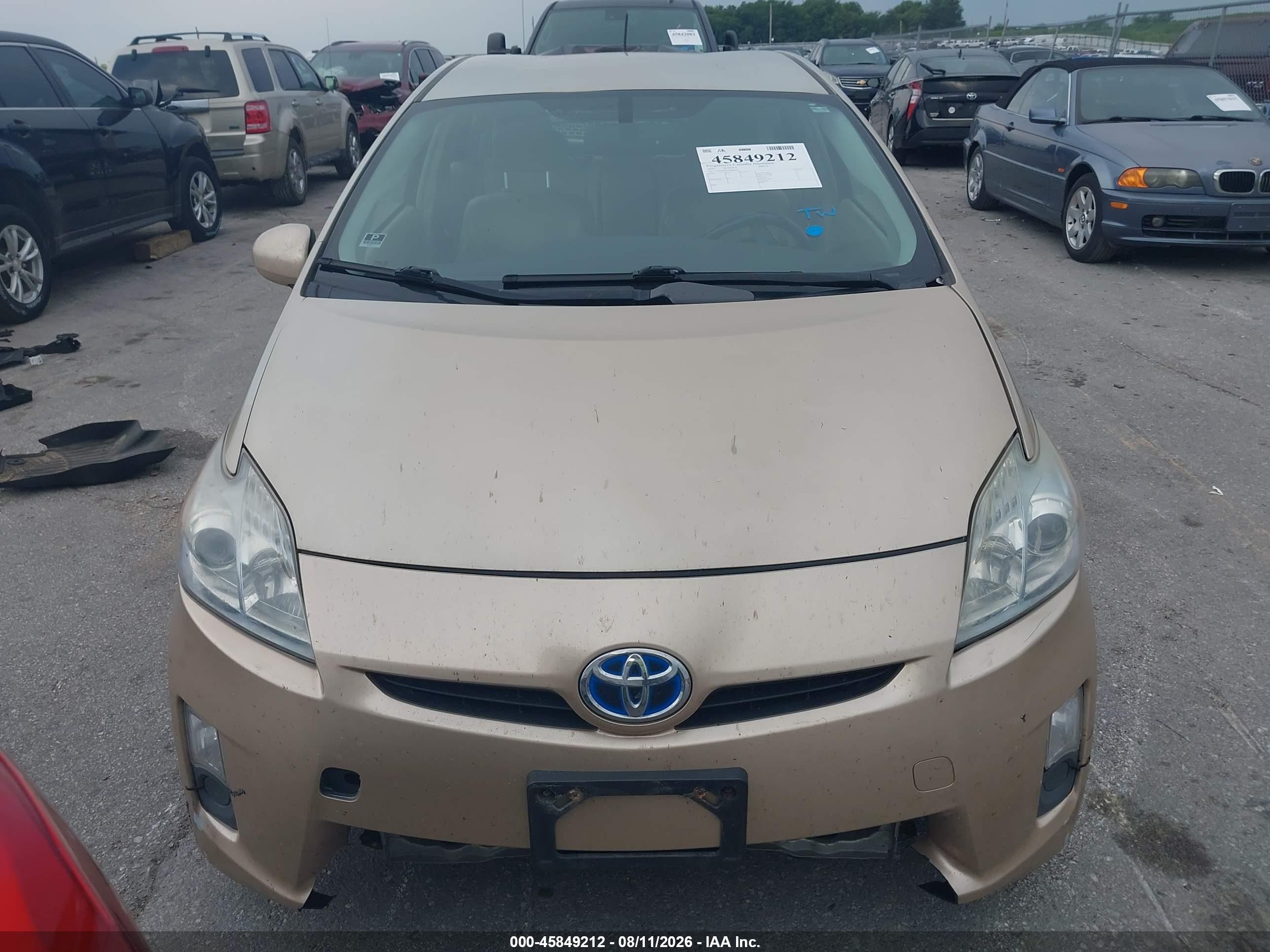 2010 Toyota Prius Iv Beige vin: JTDKN3DU3A0084342