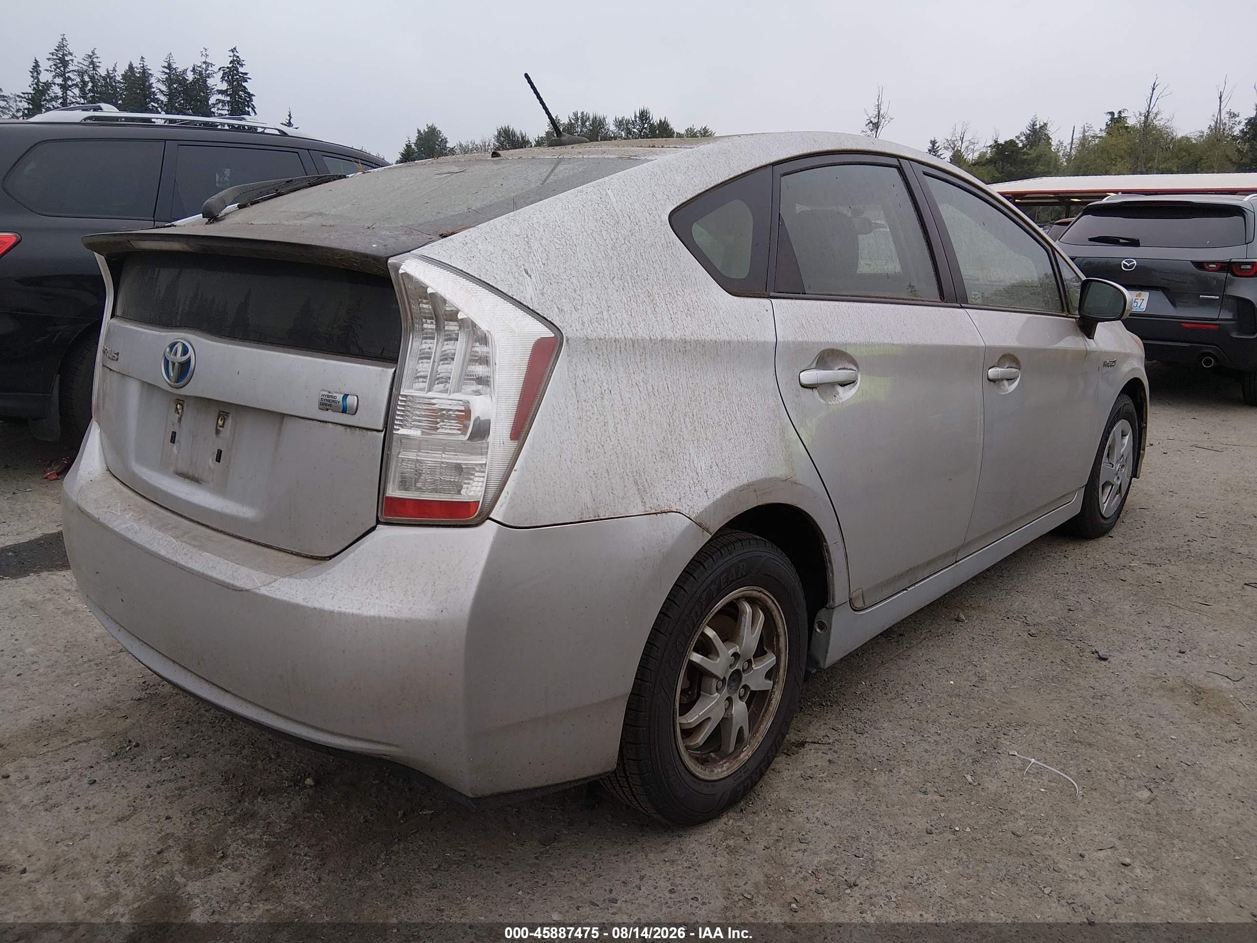 2010 Toyota Prius Iii Серебряный vin: JTDKN3DU3A0204639