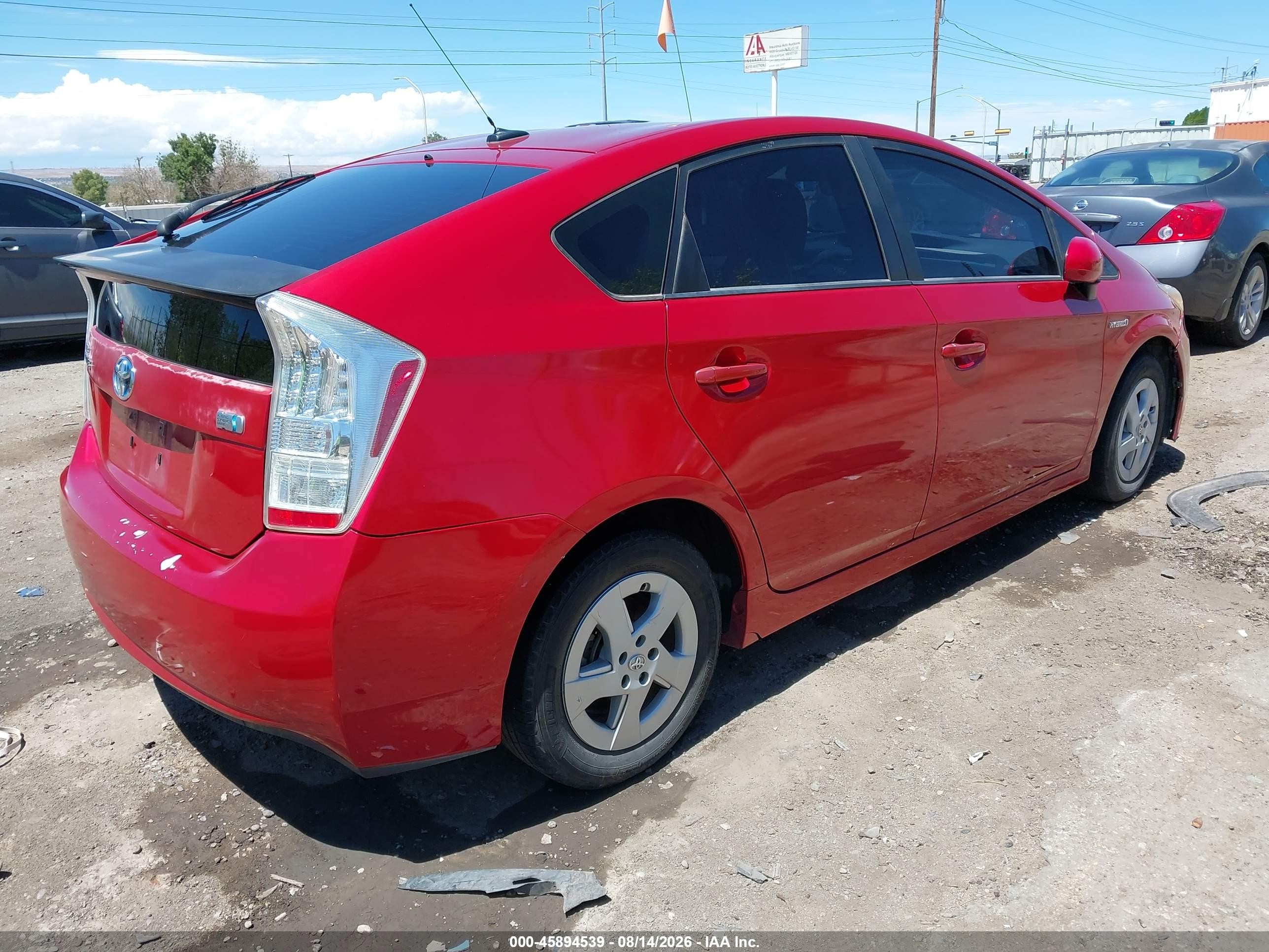 2010 Toyota Prius Ii Red vin: JTDKN3DU3A0216497