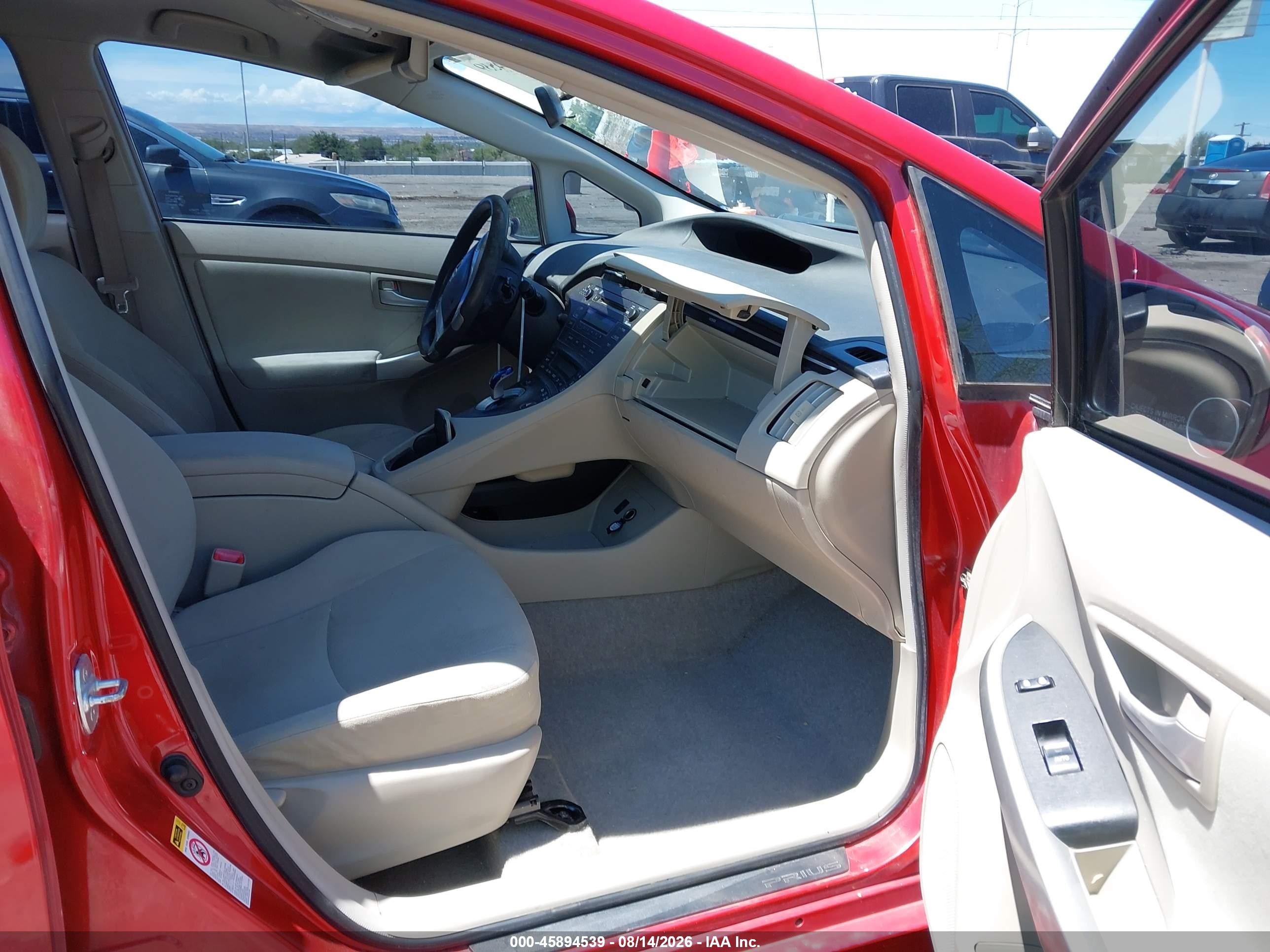 2010 Toyota Prius Ii Red vin: JTDKN3DU3A0216497
