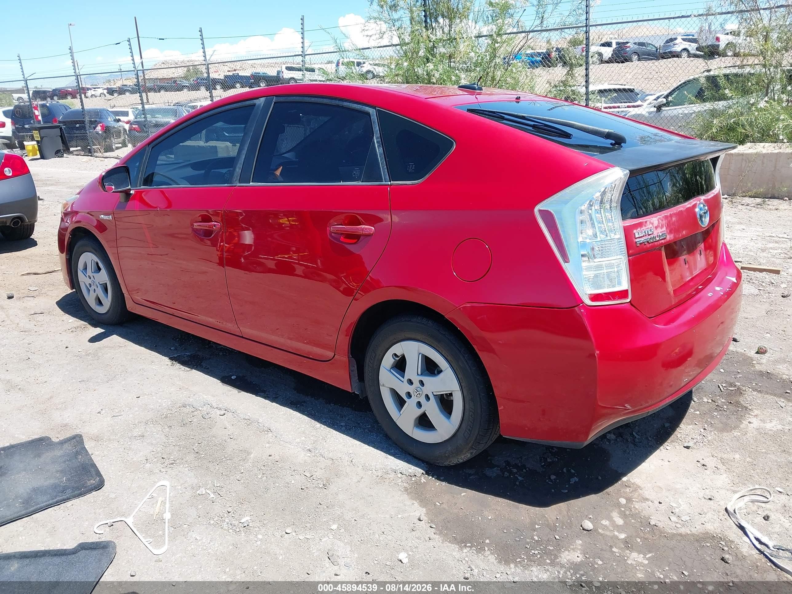 2010 Toyota Prius Ii Red vin: JTDKN3DU3A0216497