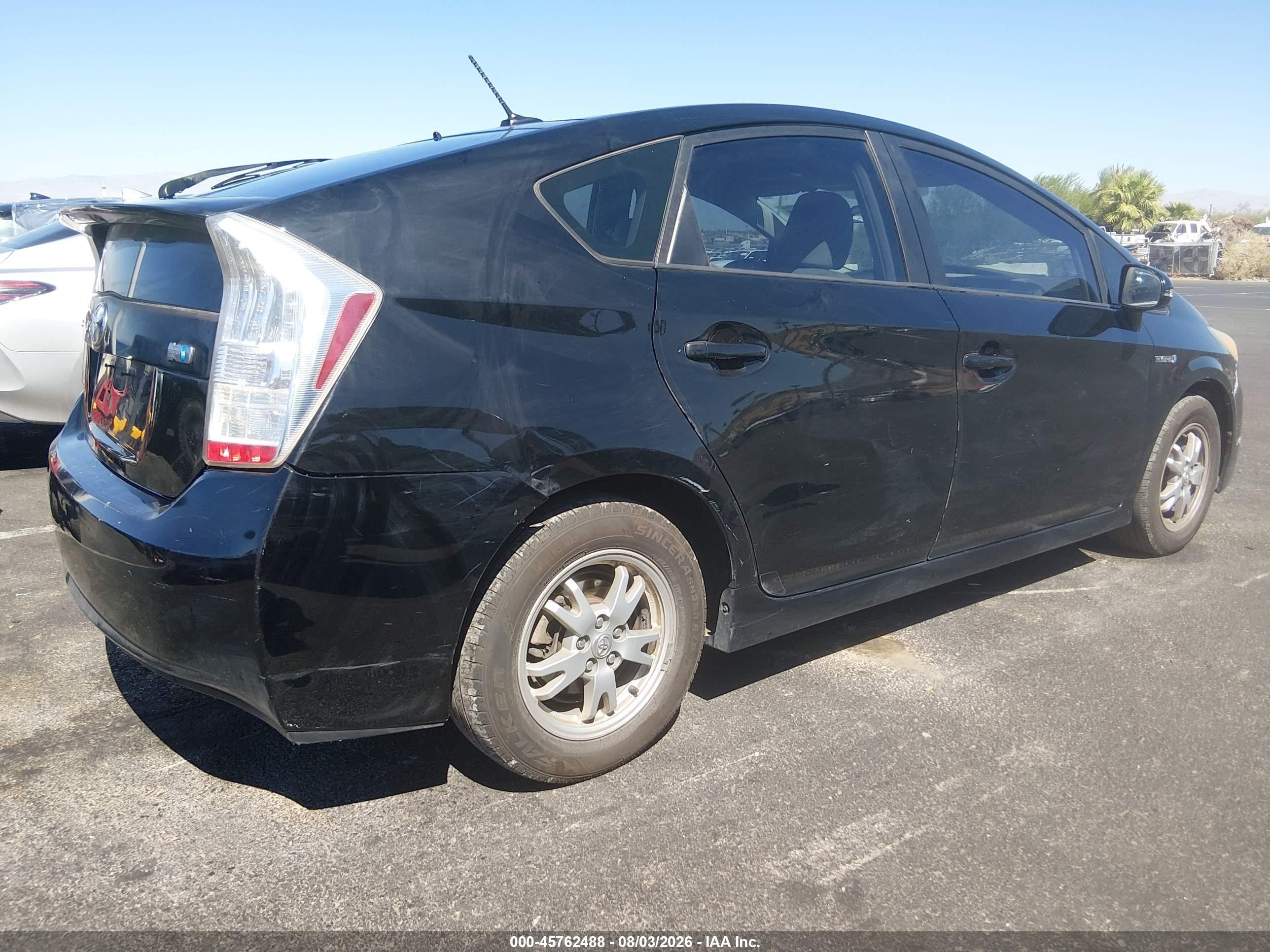 2010 Toyota Prius Ii Black vin: JTDKN3DU3A0220906