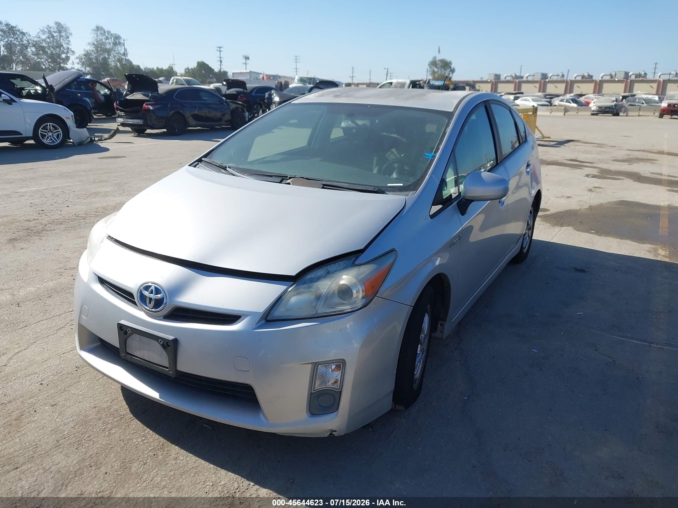 2010 Toyota Prius Ii Gray vin: JTDKN3DU3A1301382