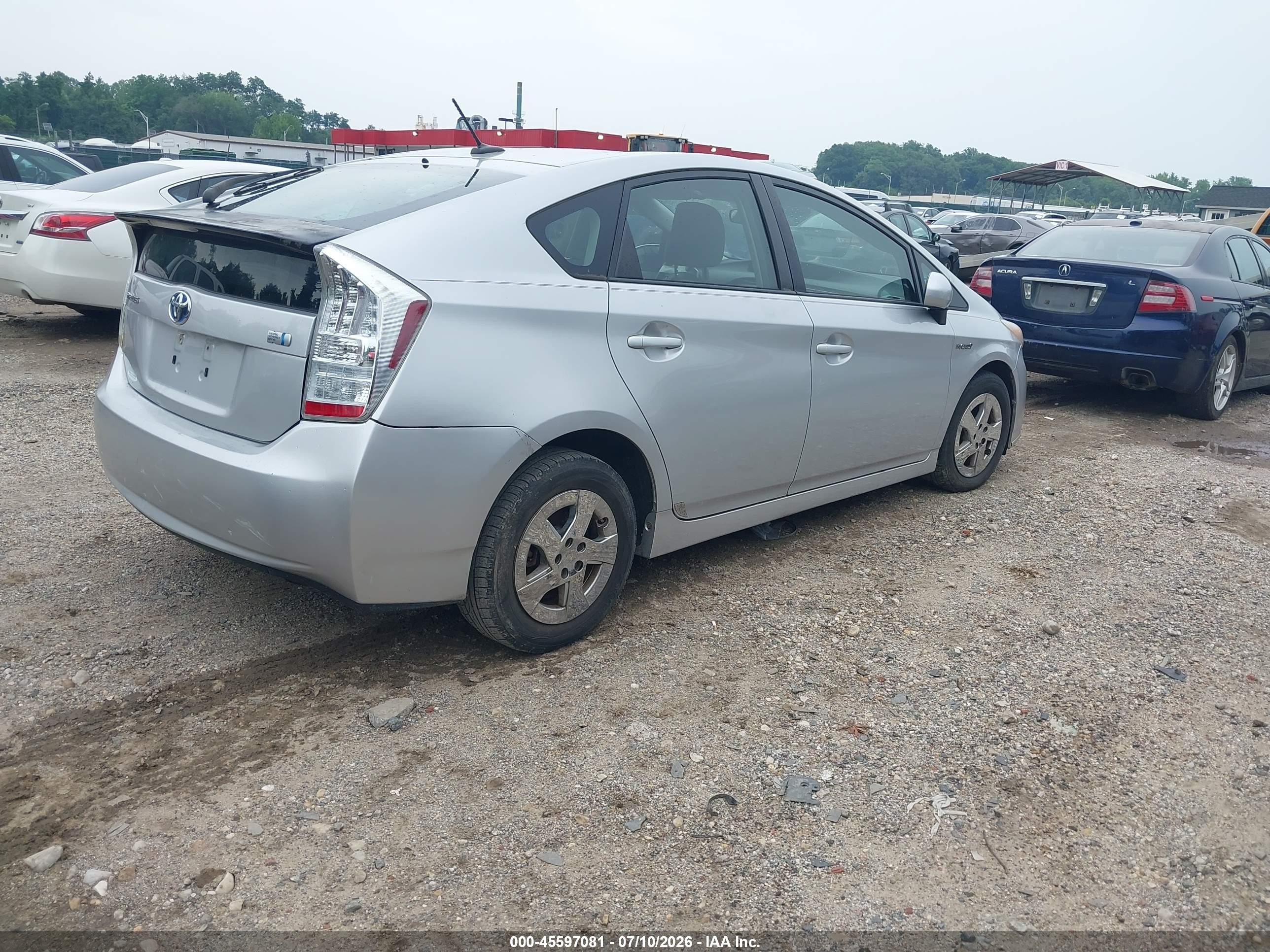 2010 Toyota Prius Ii Silver vin: JTDKN3DU3A1305772