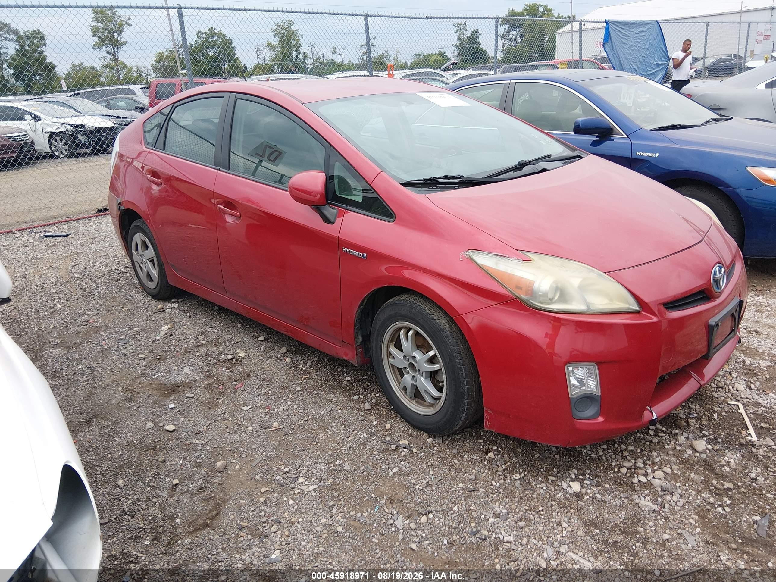 2011 Toyota Prius Two Red vin: JTDKN3DU3B0257181
