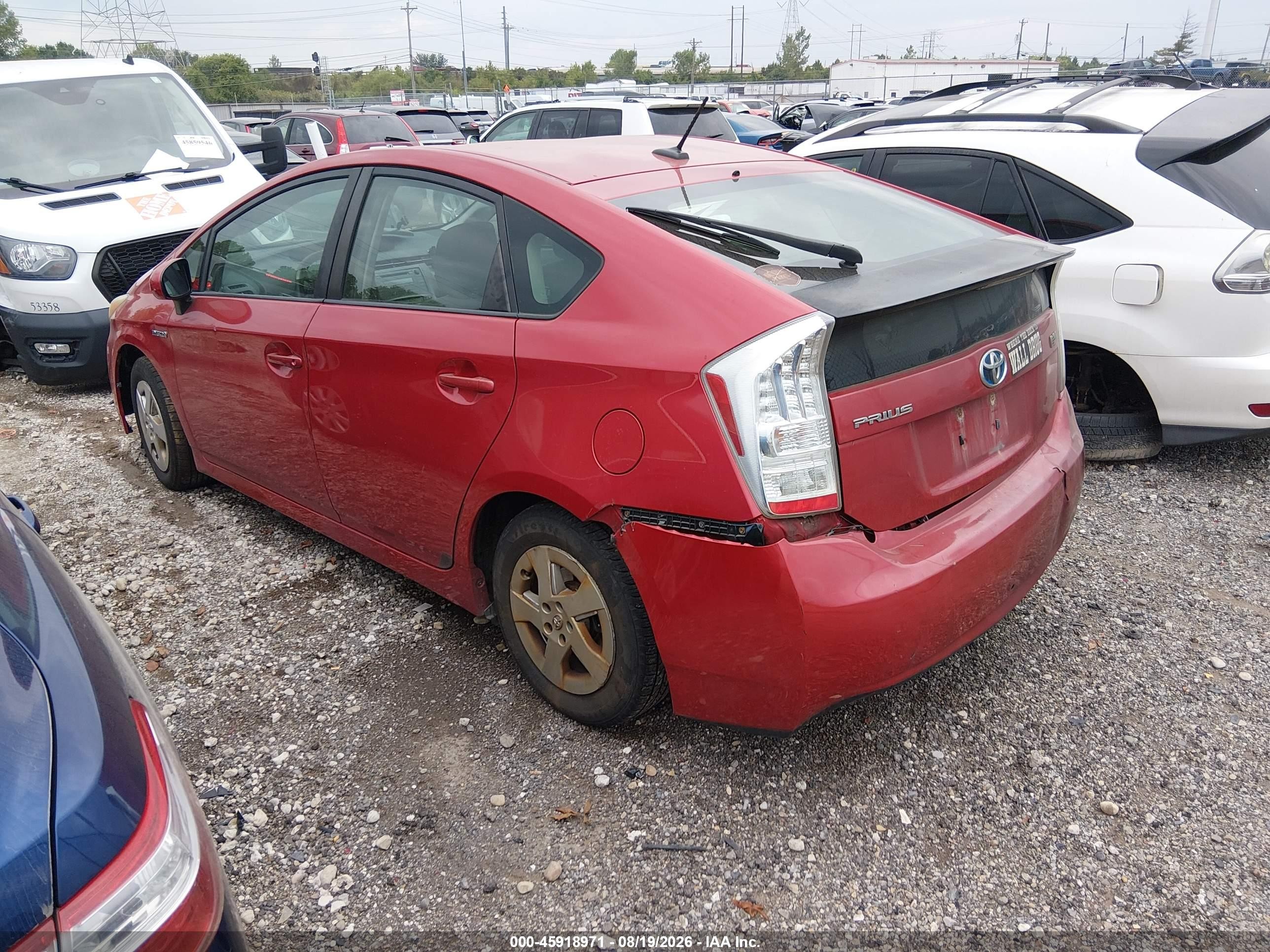 2011 Toyota Prius Two Red vin: JTDKN3DU3B0257181