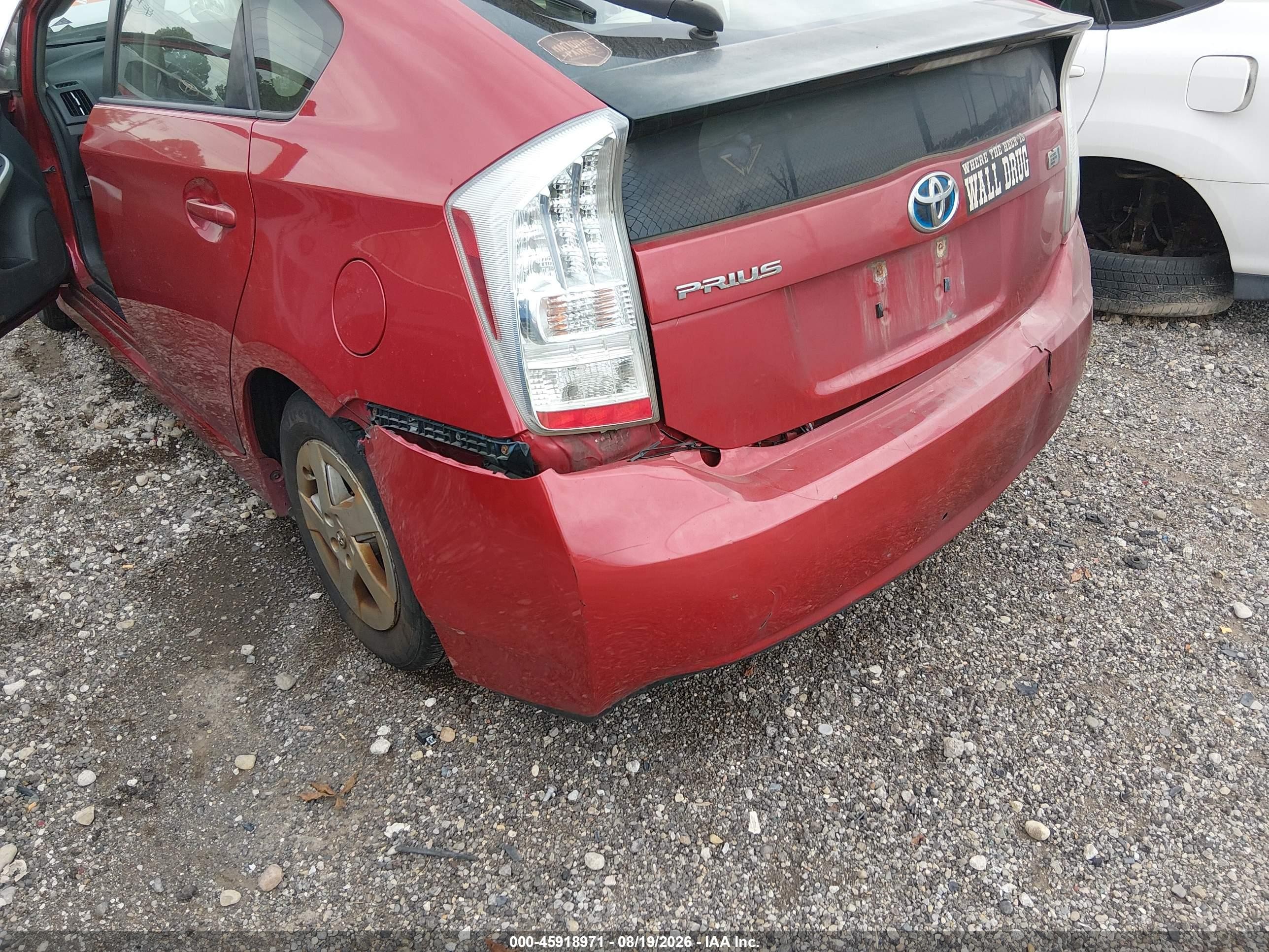 2011 Toyota Prius Two Red vin: JTDKN3DU3B0257181