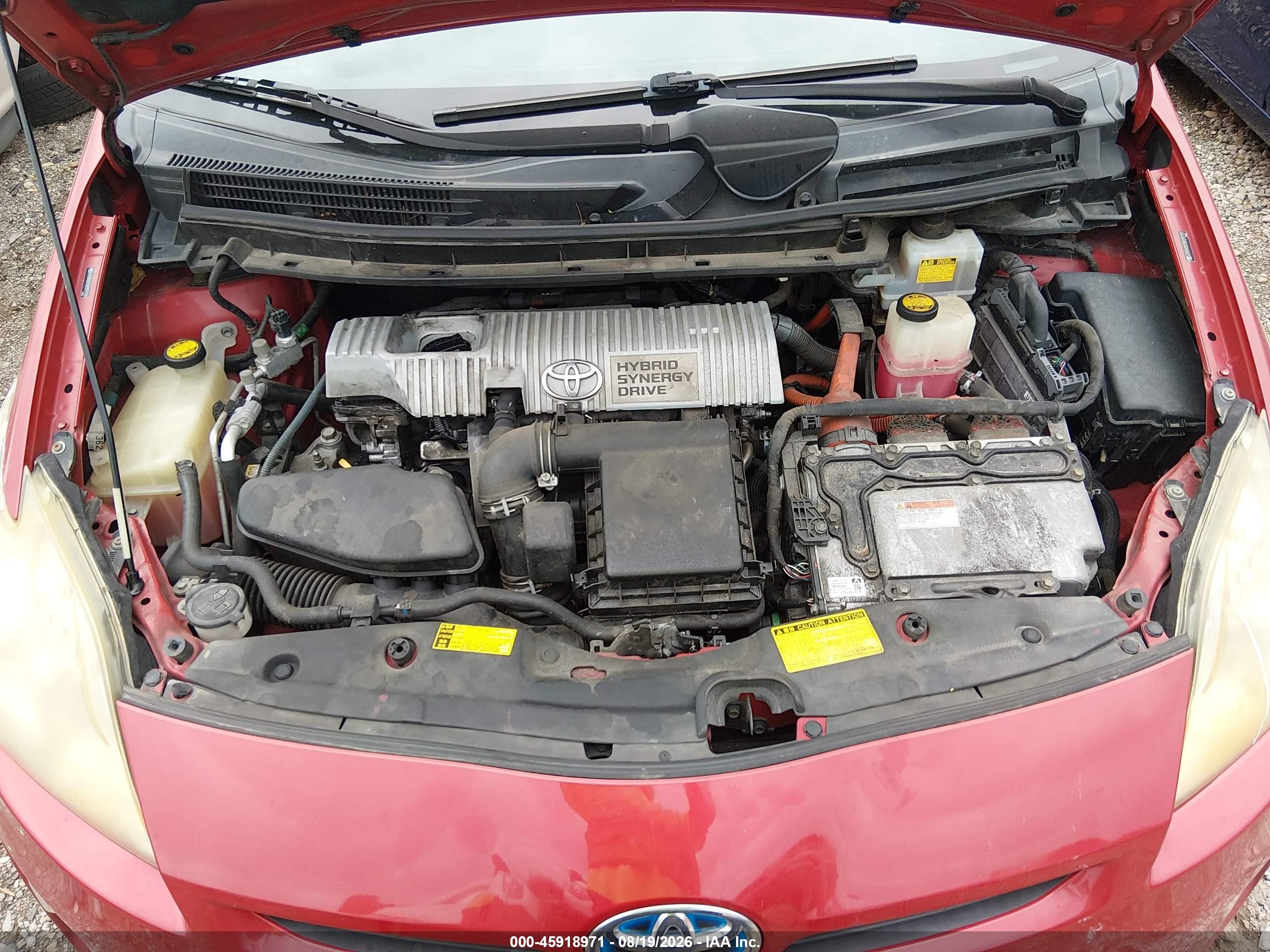 2011 Toyota Prius Two Red vin: JTDKN3DU3B0257181