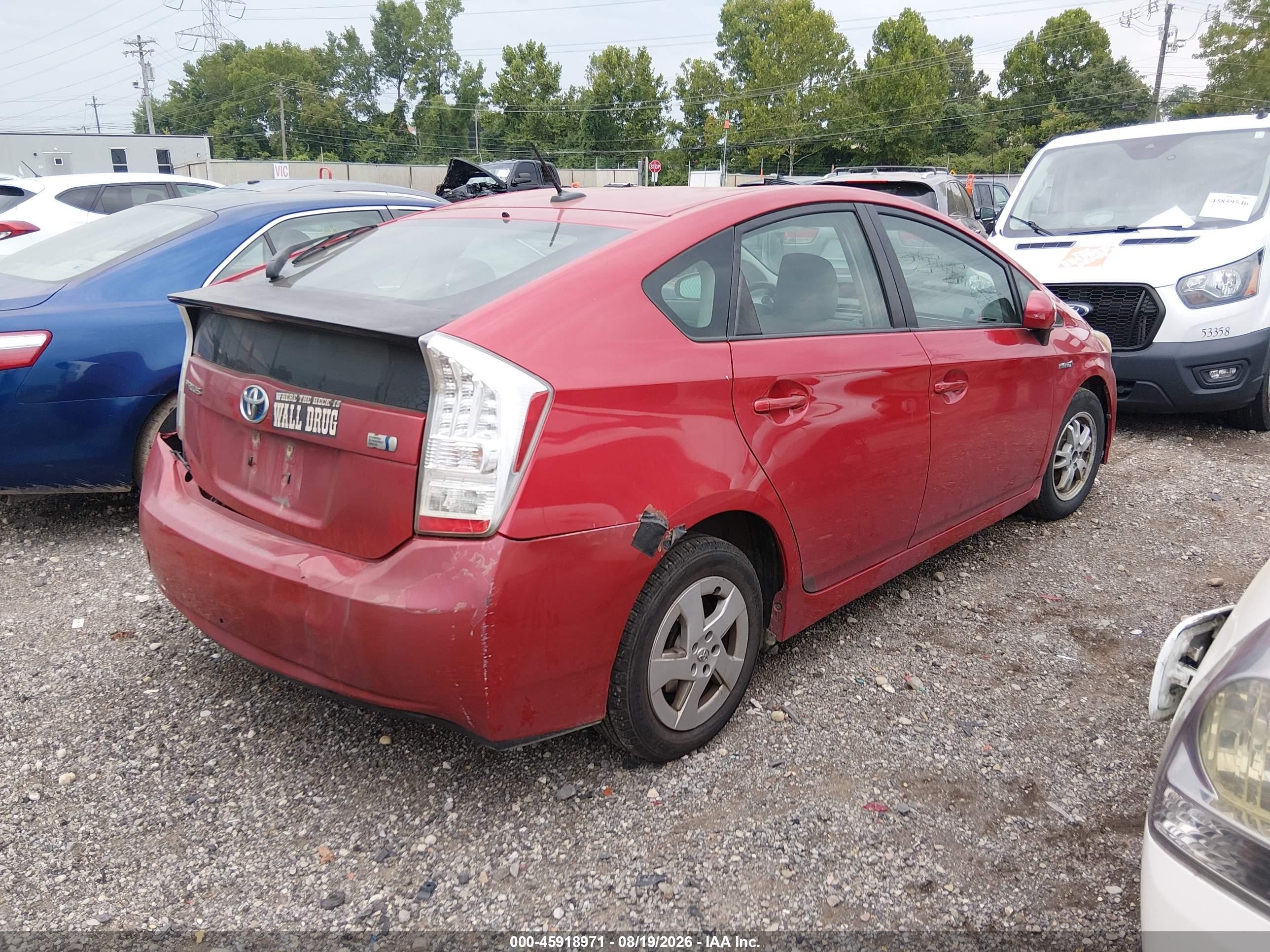 2011 Toyota Prius Two Red vin: JTDKN3DU3B0257181
