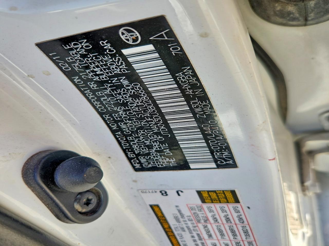 2011 Toyota Prius Four White vin: JTDKN3DU3B0286650