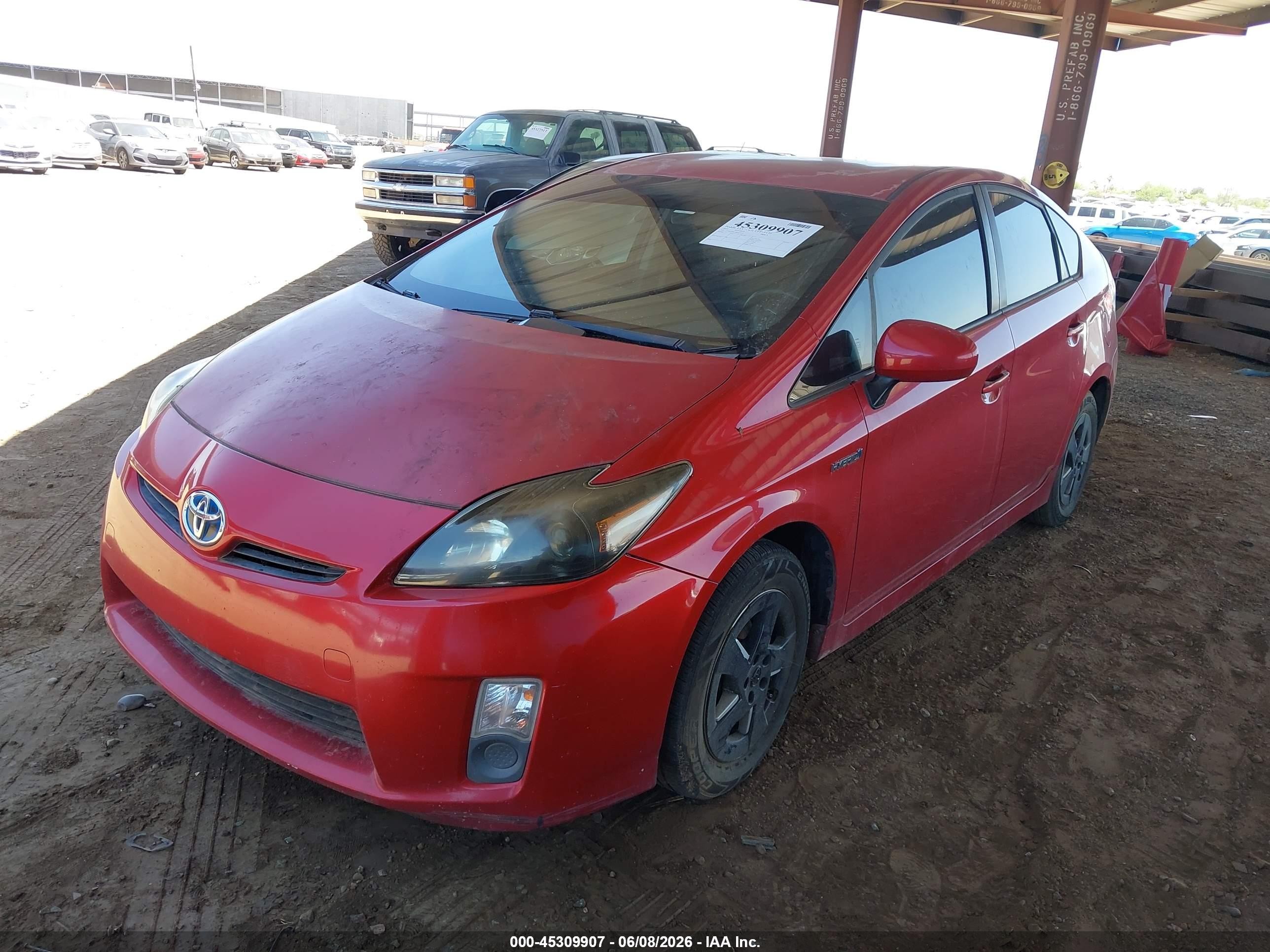 2011 Toyota Prius   Red vin: JTDKN3DU3B0321137