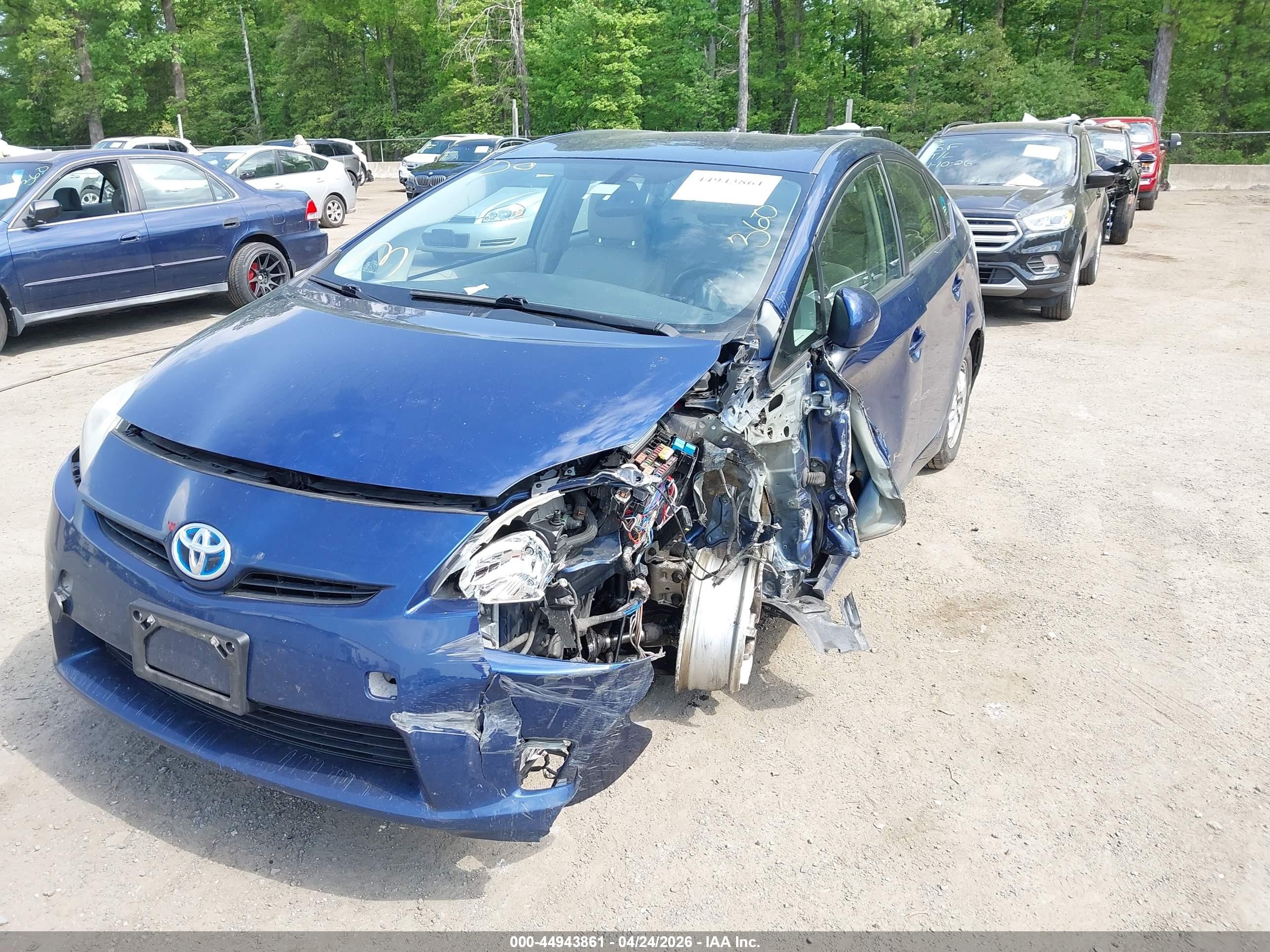 2011 Toyota Prius Blue vin: JTDKN3DU3B5312456