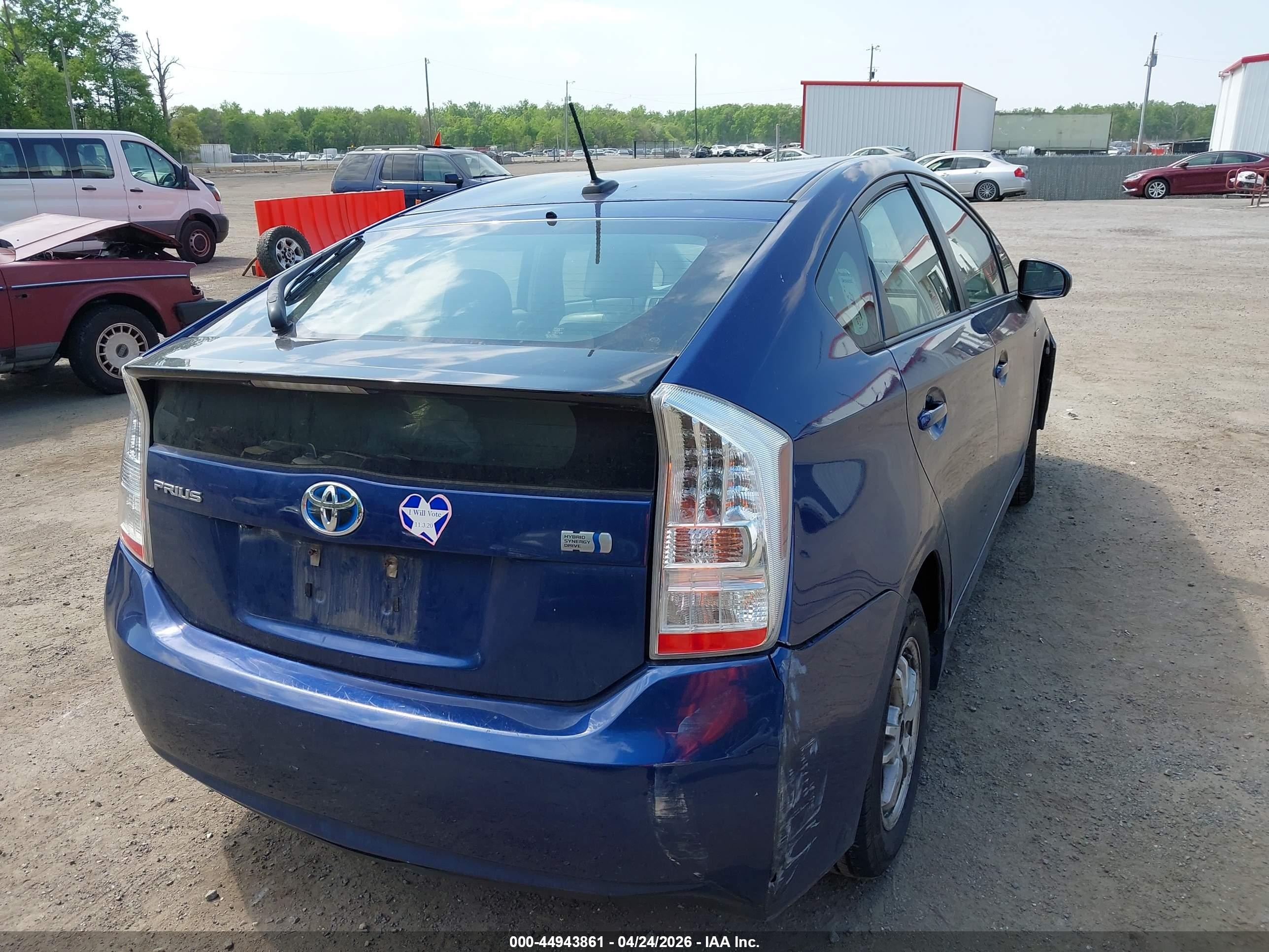 2011 Toyota Prius Blue vin: JTDKN3DU3B5312456