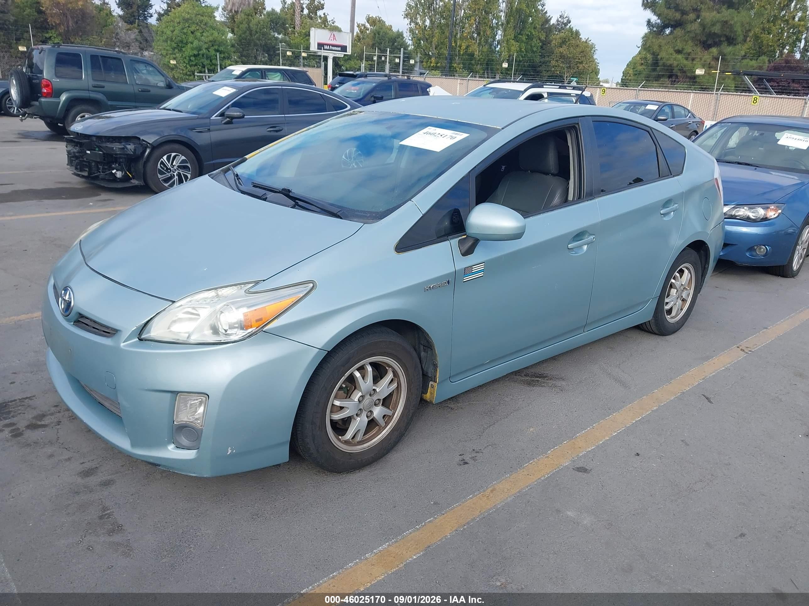2011 Toyota Prius Two Light Blue vin: JTDKN3DU3B5314630