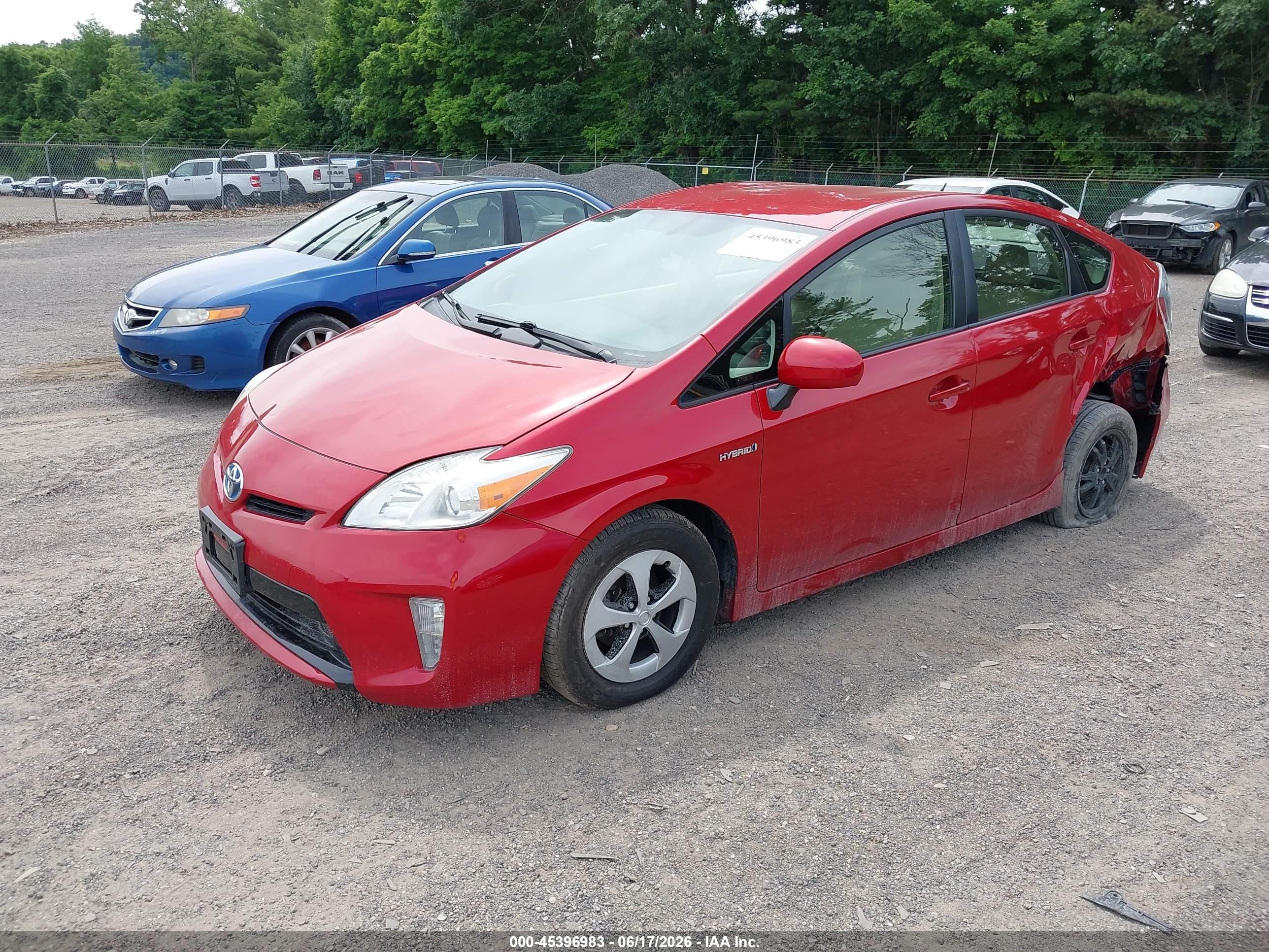 2012 Toyota Prius Four Red vin: JTDKN3DU3C0334634