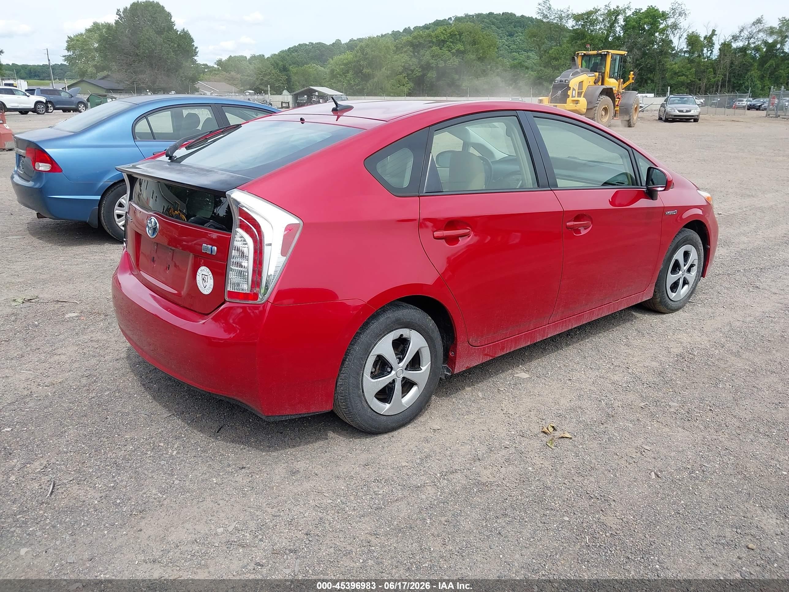 2012 Toyota Prius Four Red vin: JTDKN3DU3C0334634