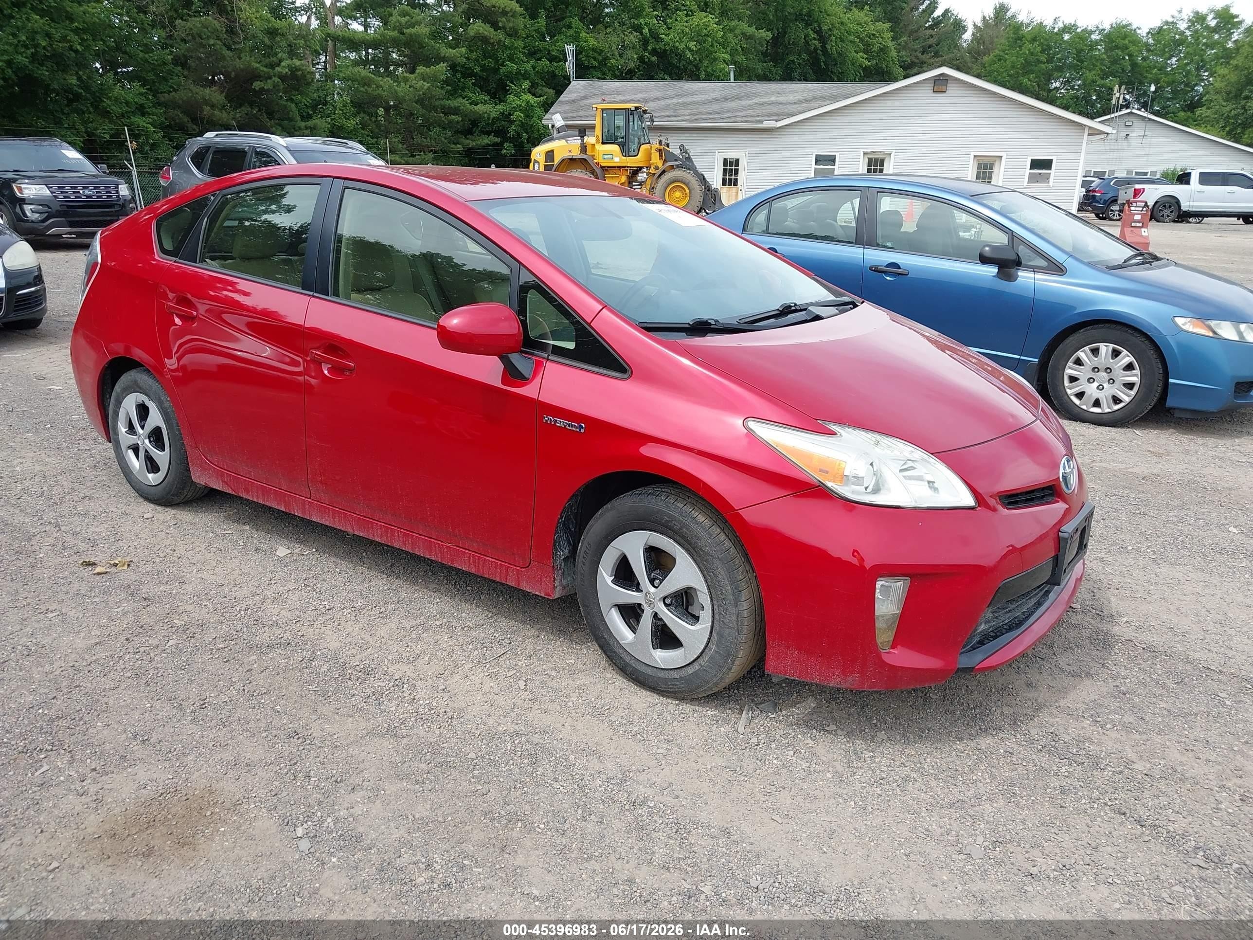 2012 Toyota Prius Four Red vin: JTDKN3DU3C0334634