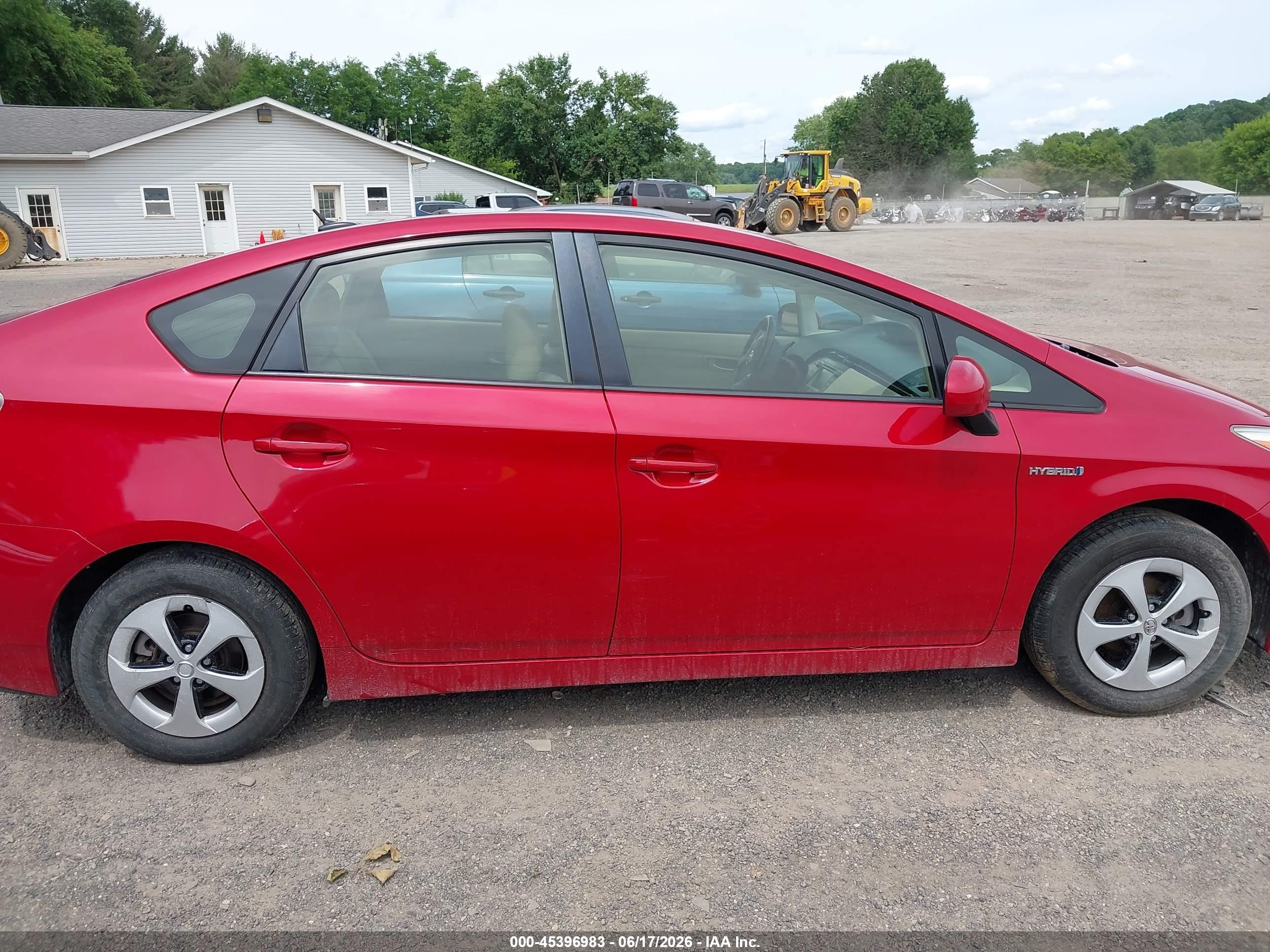 2012 Toyota Prius Four Red vin: JTDKN3DU3C0334634