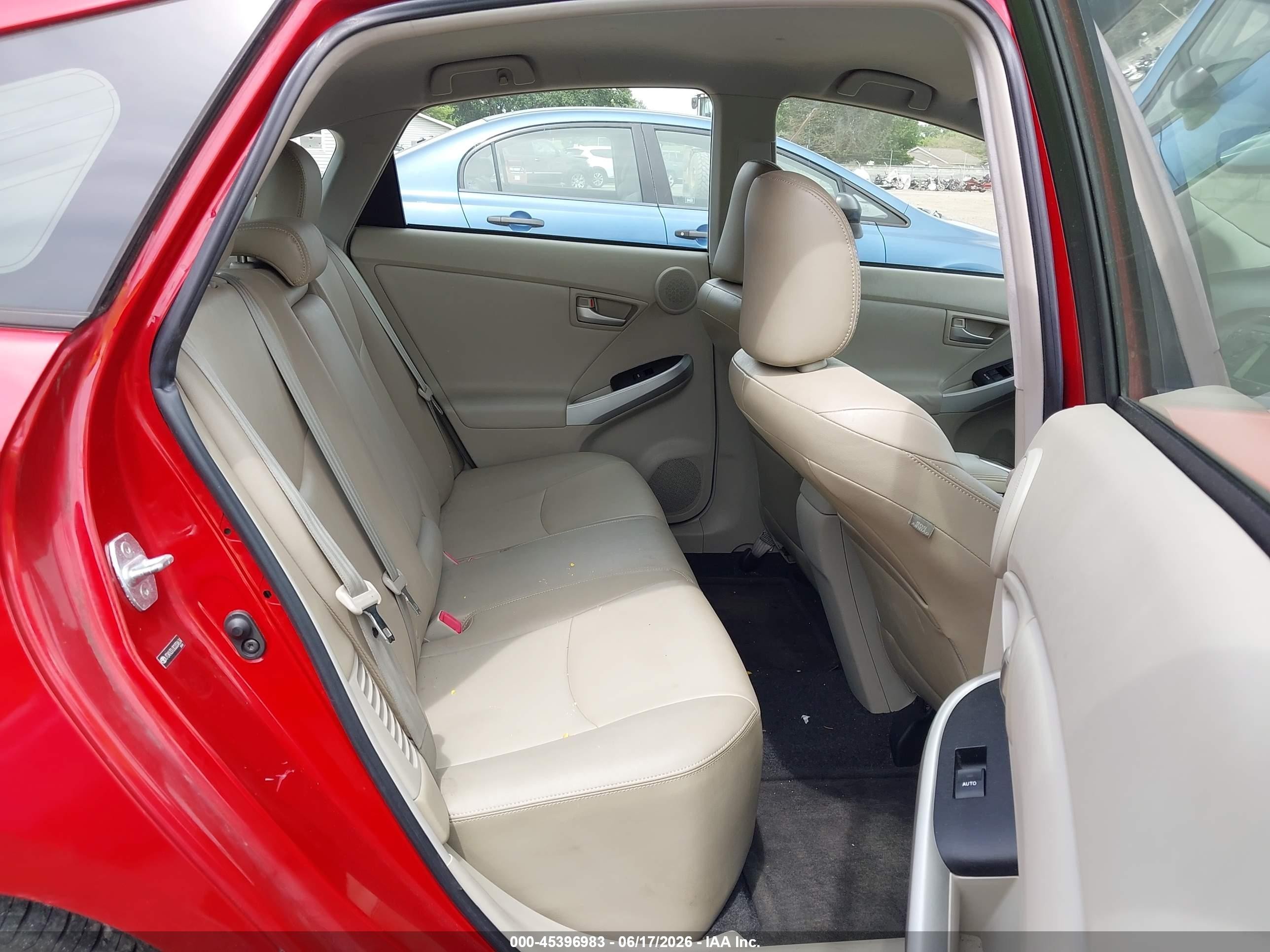 2012 Toyota Prius Four Red vin: JTDKN3DU3C0334634