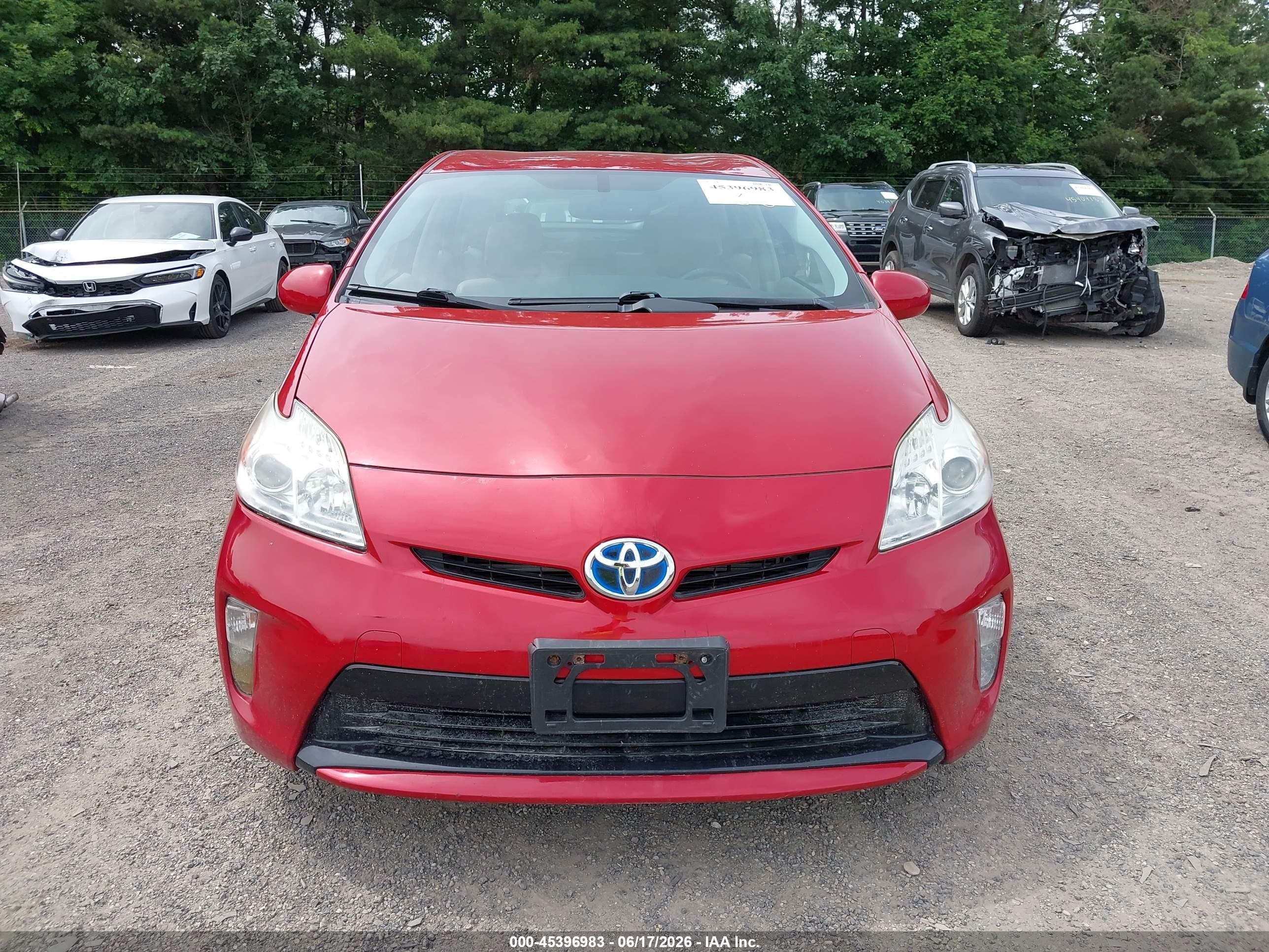 2012 Toyota Prius Four Red vin: JTDKN3DU3C0334634
