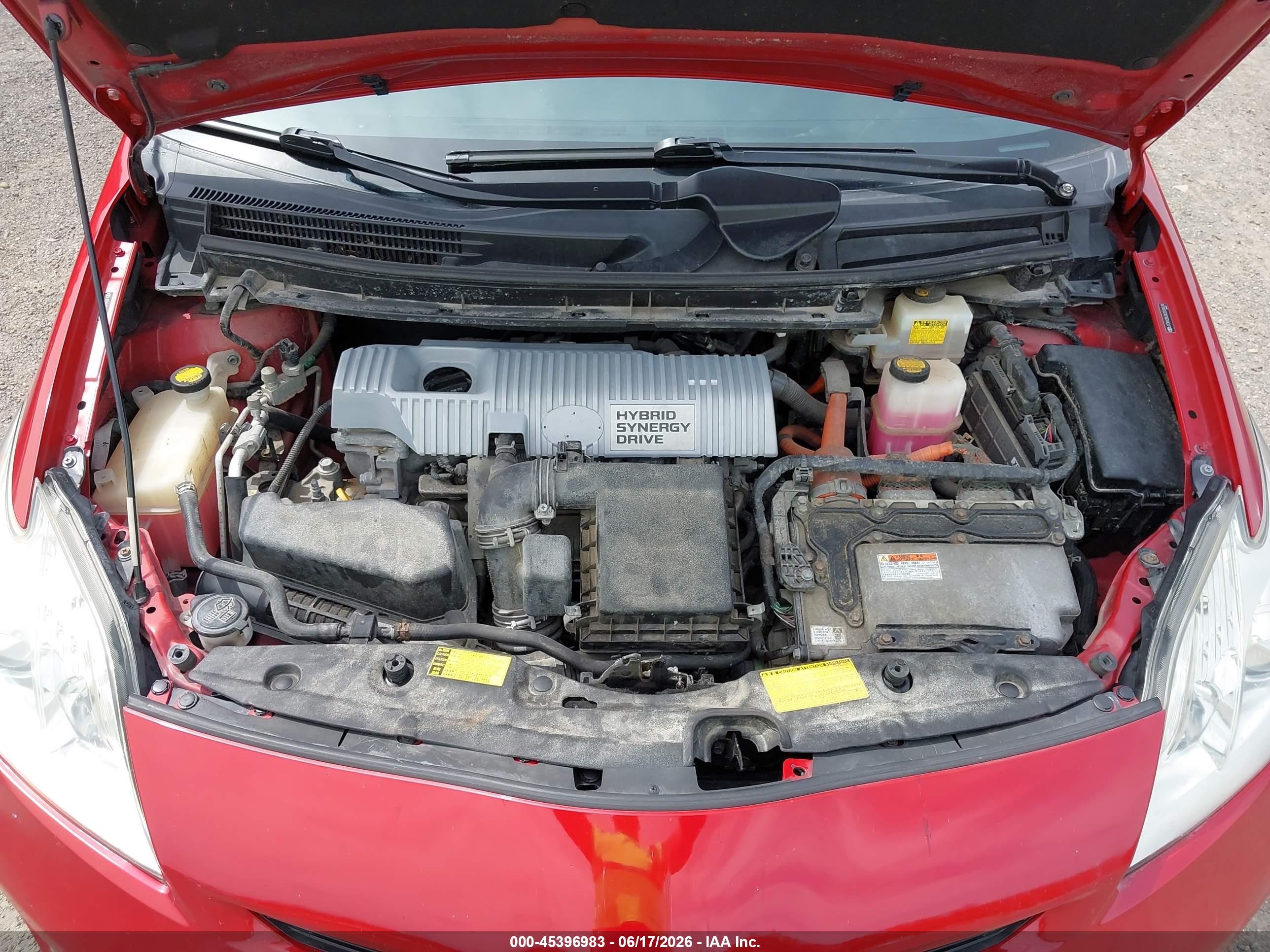 2012 Toyota Prius Four Red vin: JTDKN3DU3C0334634