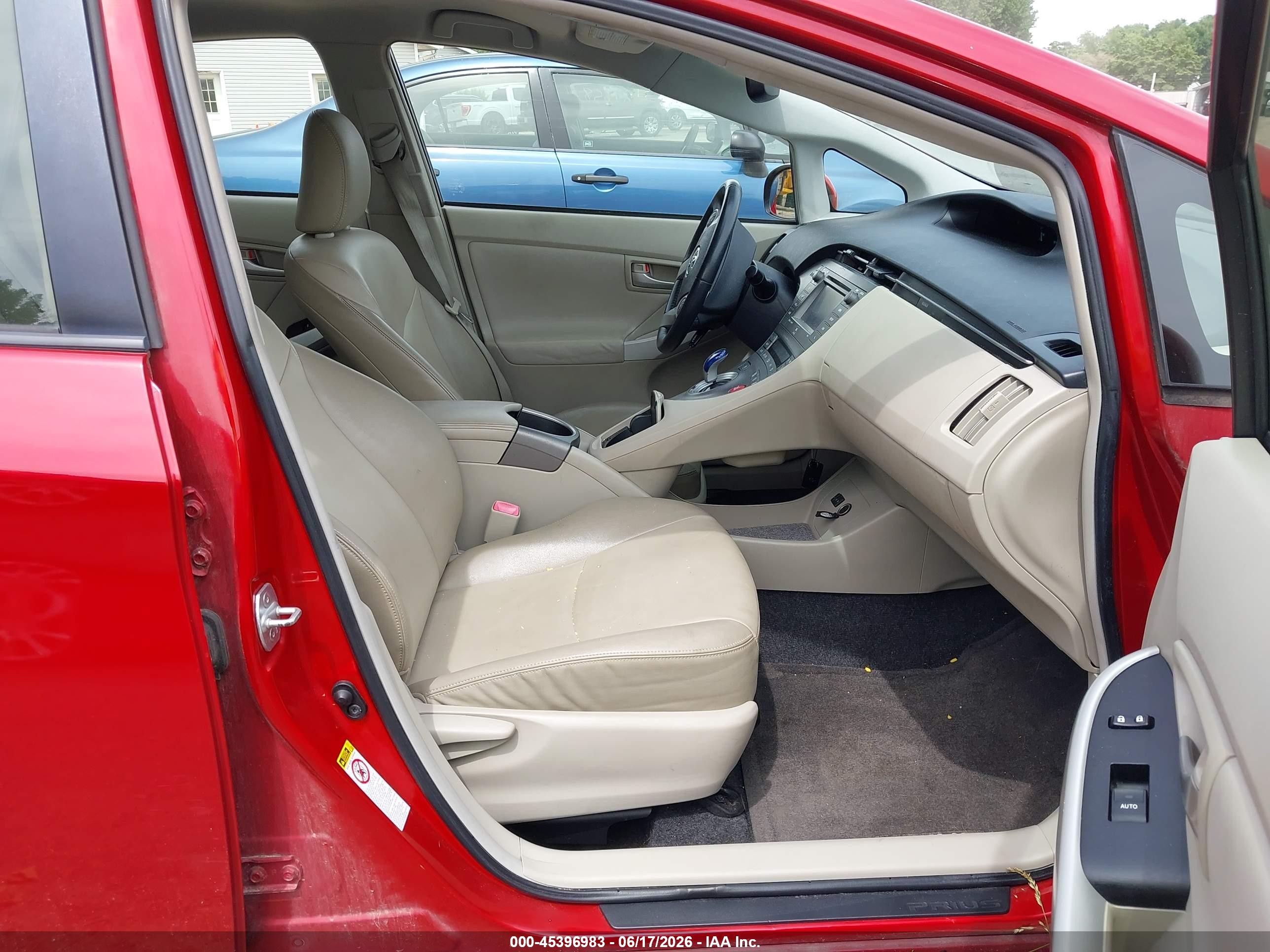 2012 Toyota Prius Four Red vin: JTDKN3DU3C0334634