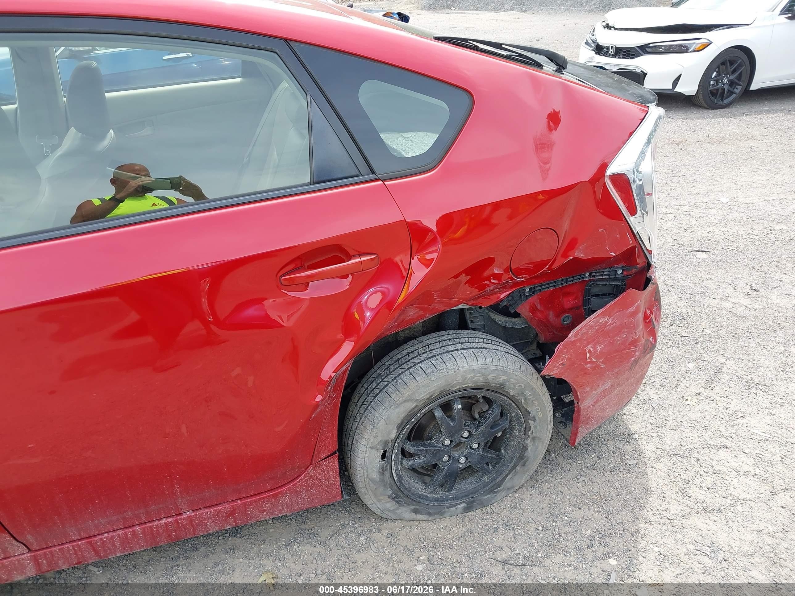 2012 Toyota Prius Four Red vin: JTDKN3DU3C0334634