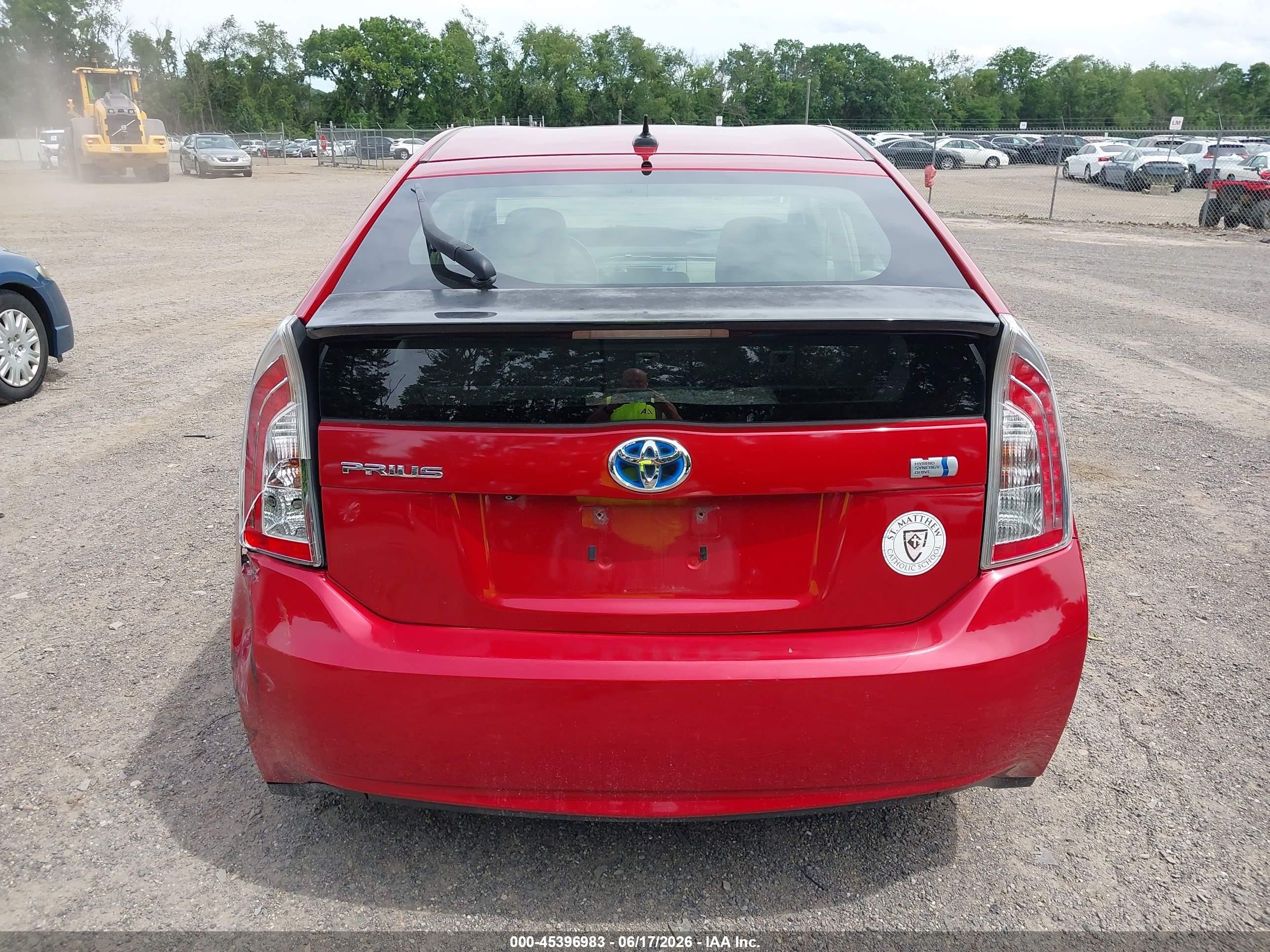 2012 Toyota Prius Four Red vin: JTDKN3DU3C0334634