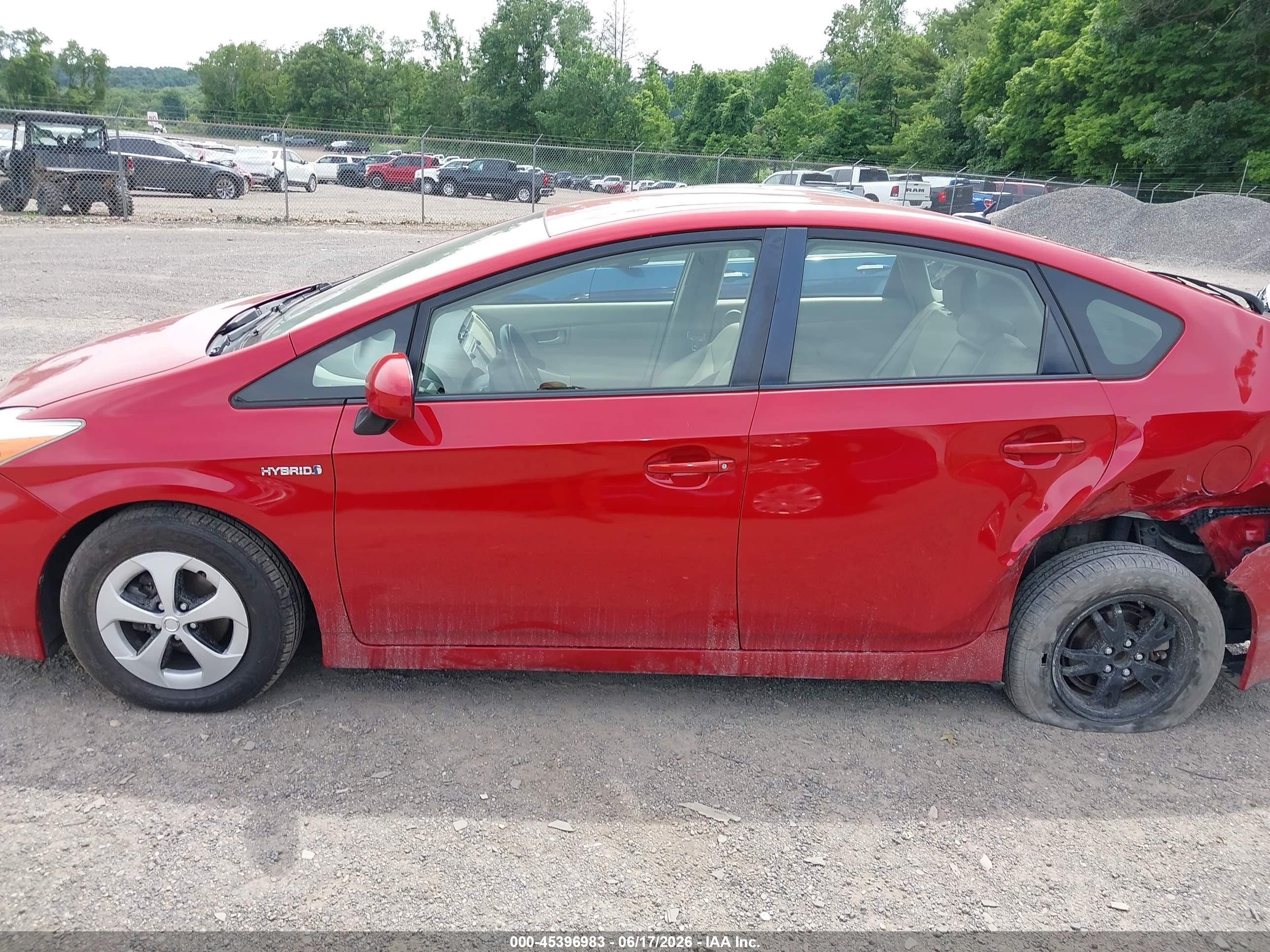 2012 Toyota Prius Four Red vin: JTDKN3DU3C0334634