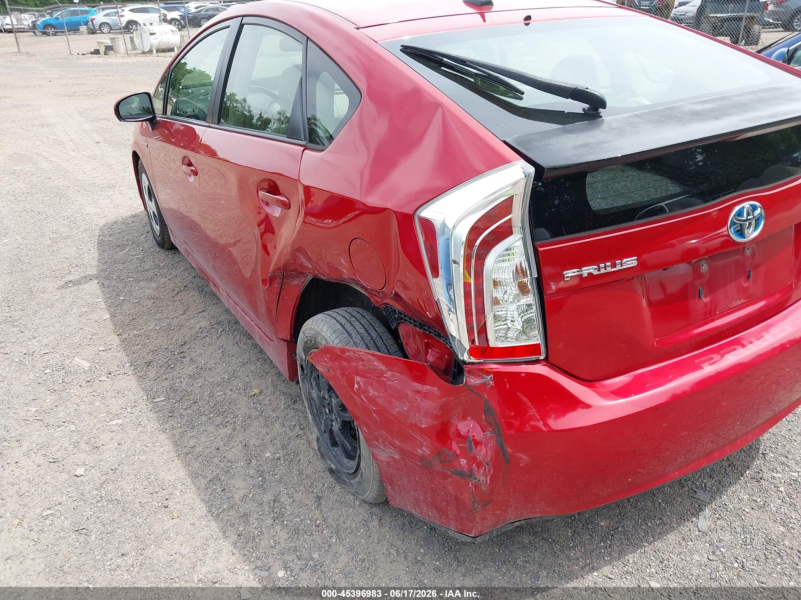 2012 Toyota Prius Four Red vin: JTDKN3DU3C0334634