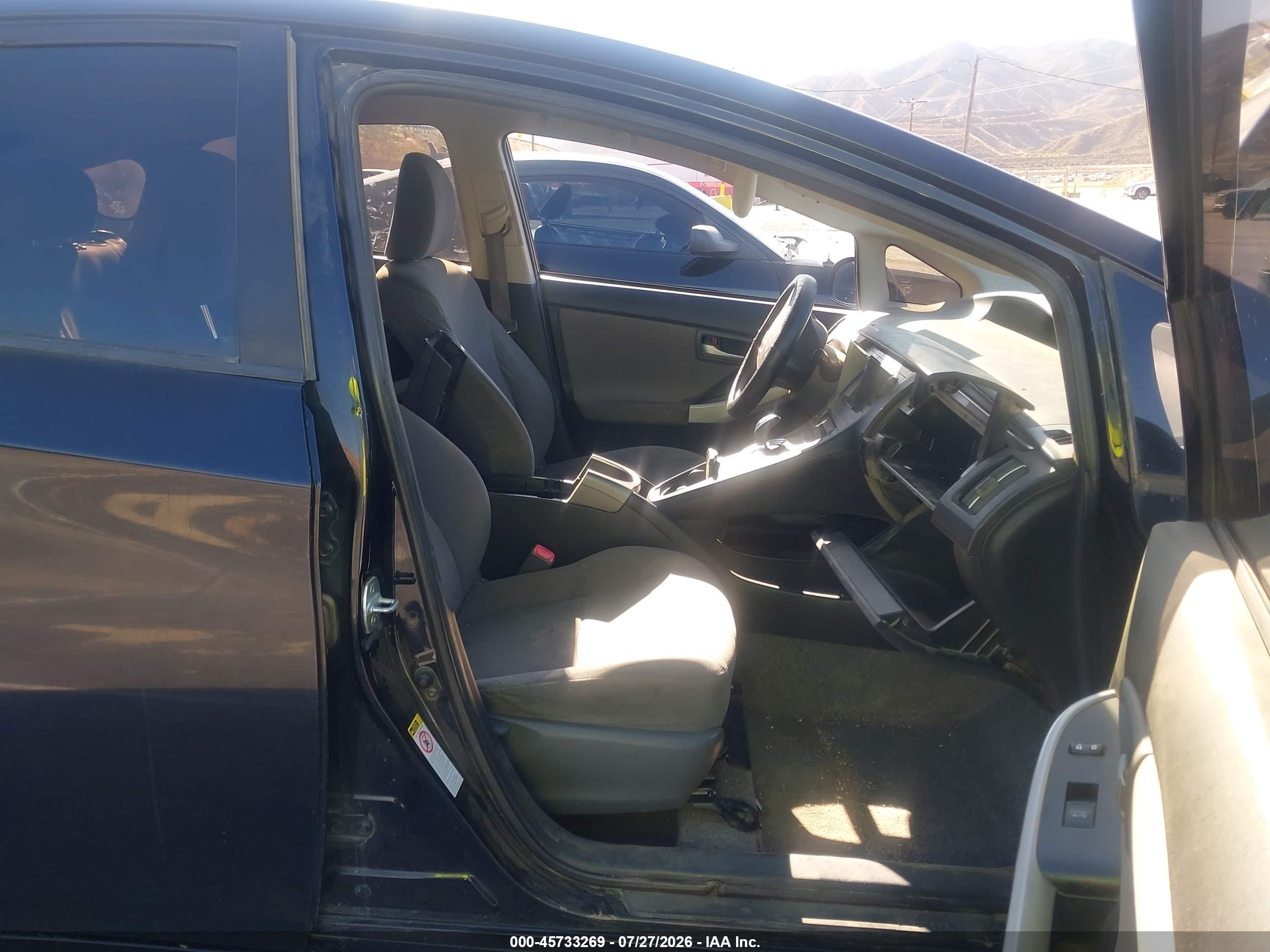 2012 Toyota Prius Two Black vin: JTDKN3DU3C1489579