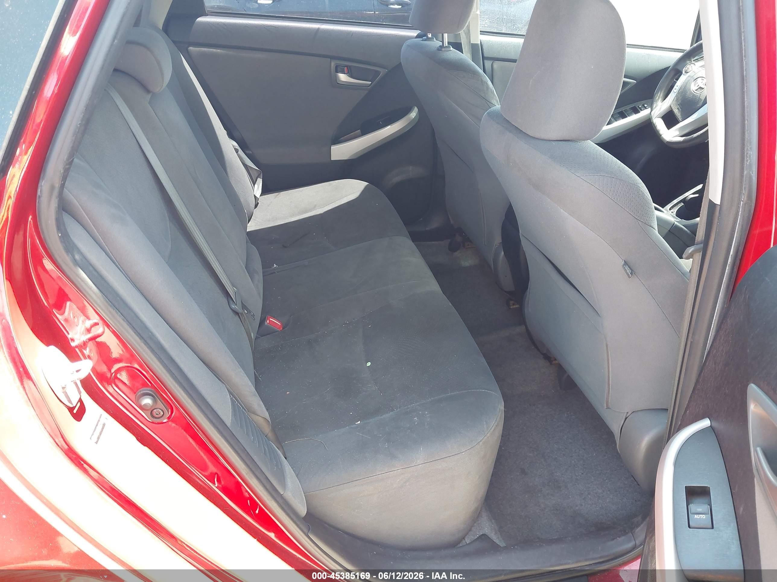 2012 Toyota Prius Two Red vin: JTDKN3DU3C1491929