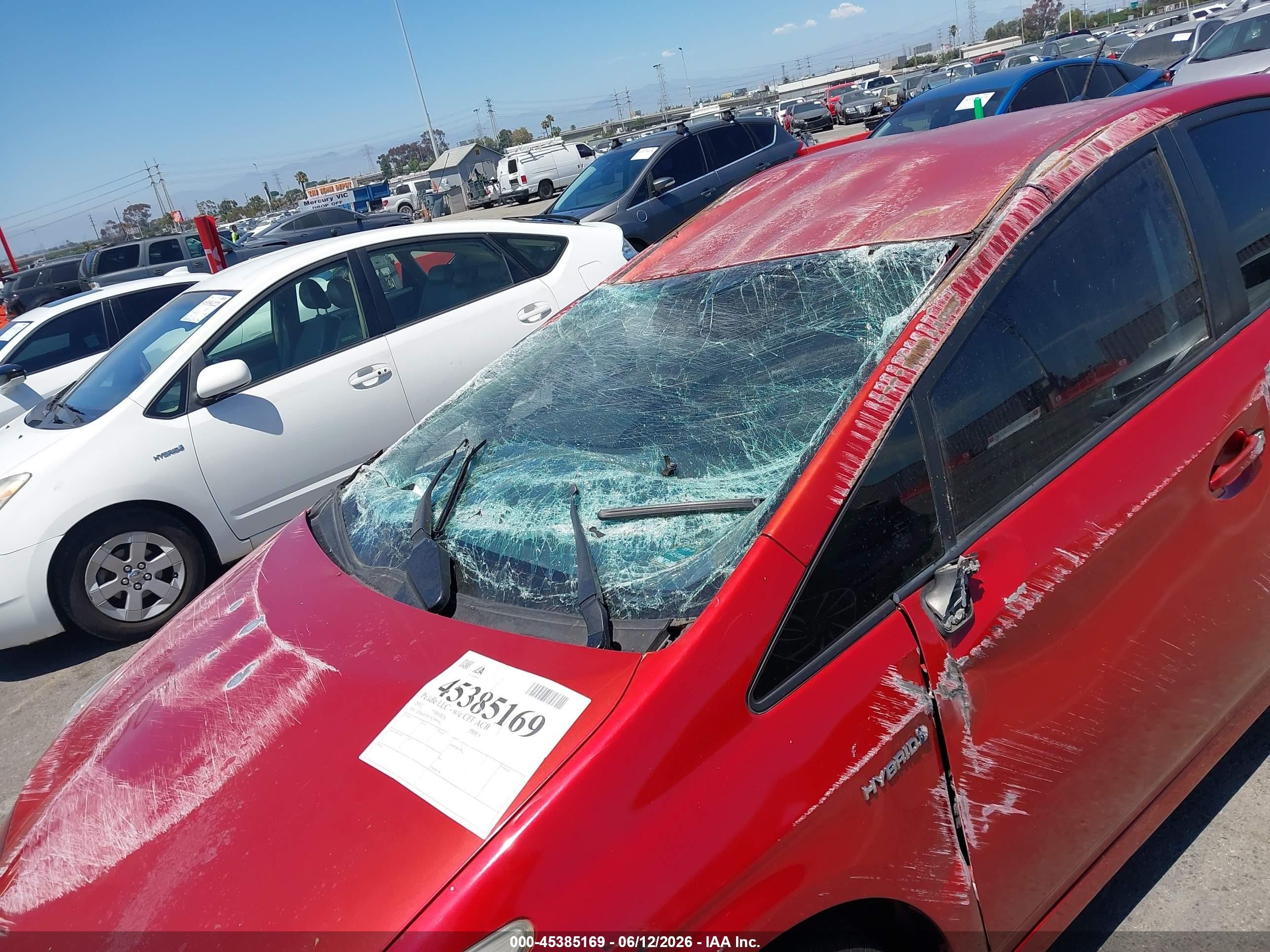 2012 Toyota Prius Two Red vin: JTDKN3DU3C1491929