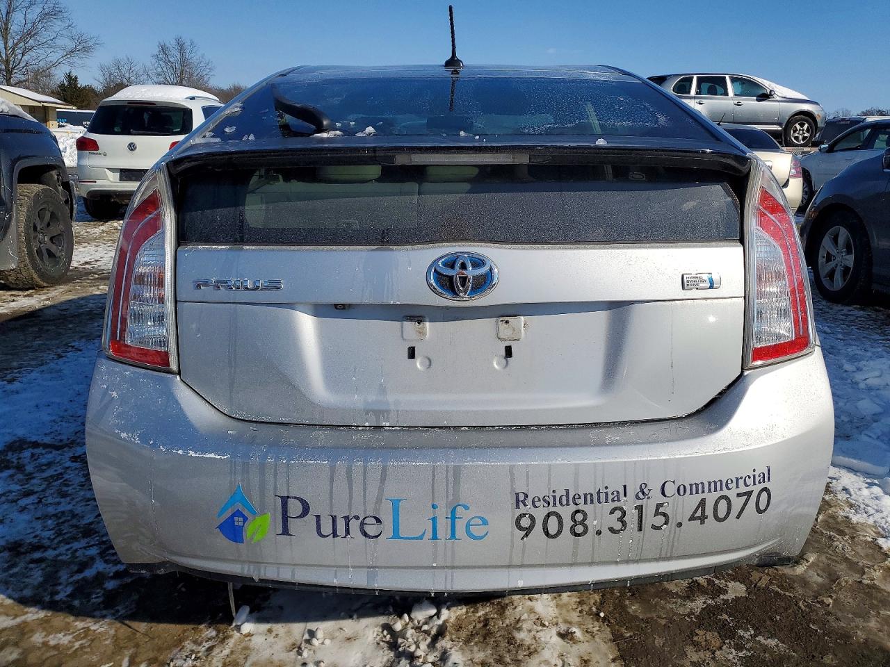 2012 Toyota Prius Серебряный vin: JTDKN3DU3C1556682