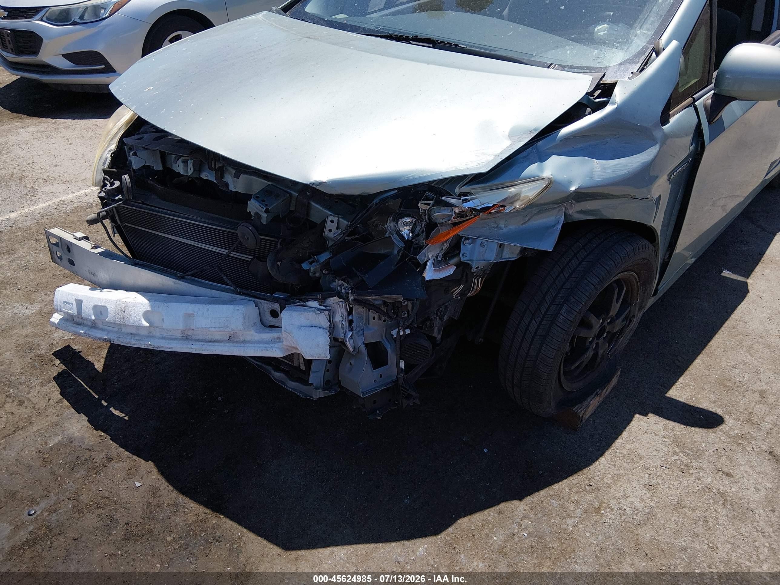 2012 Toyota Prius Light Blue vin: JTDKN3DU3C1558254
