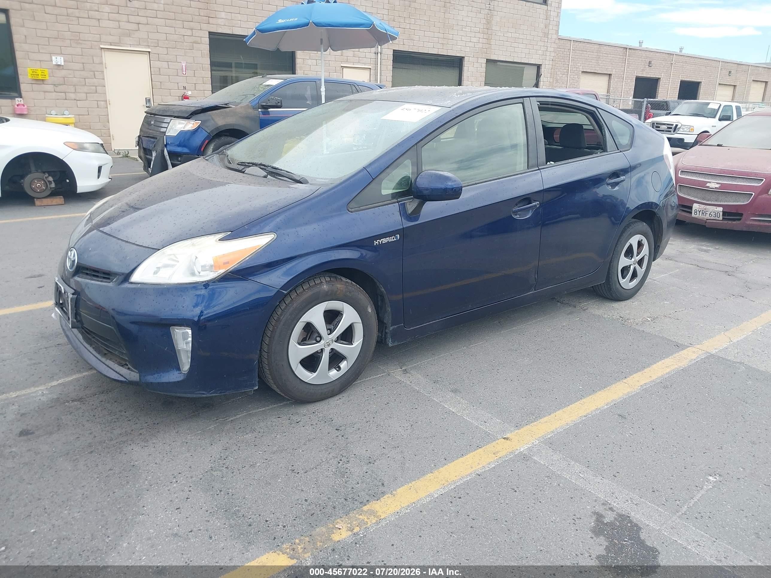 2012 Toyota Prius Two Blue vin: JTDKN3DU3C1591027