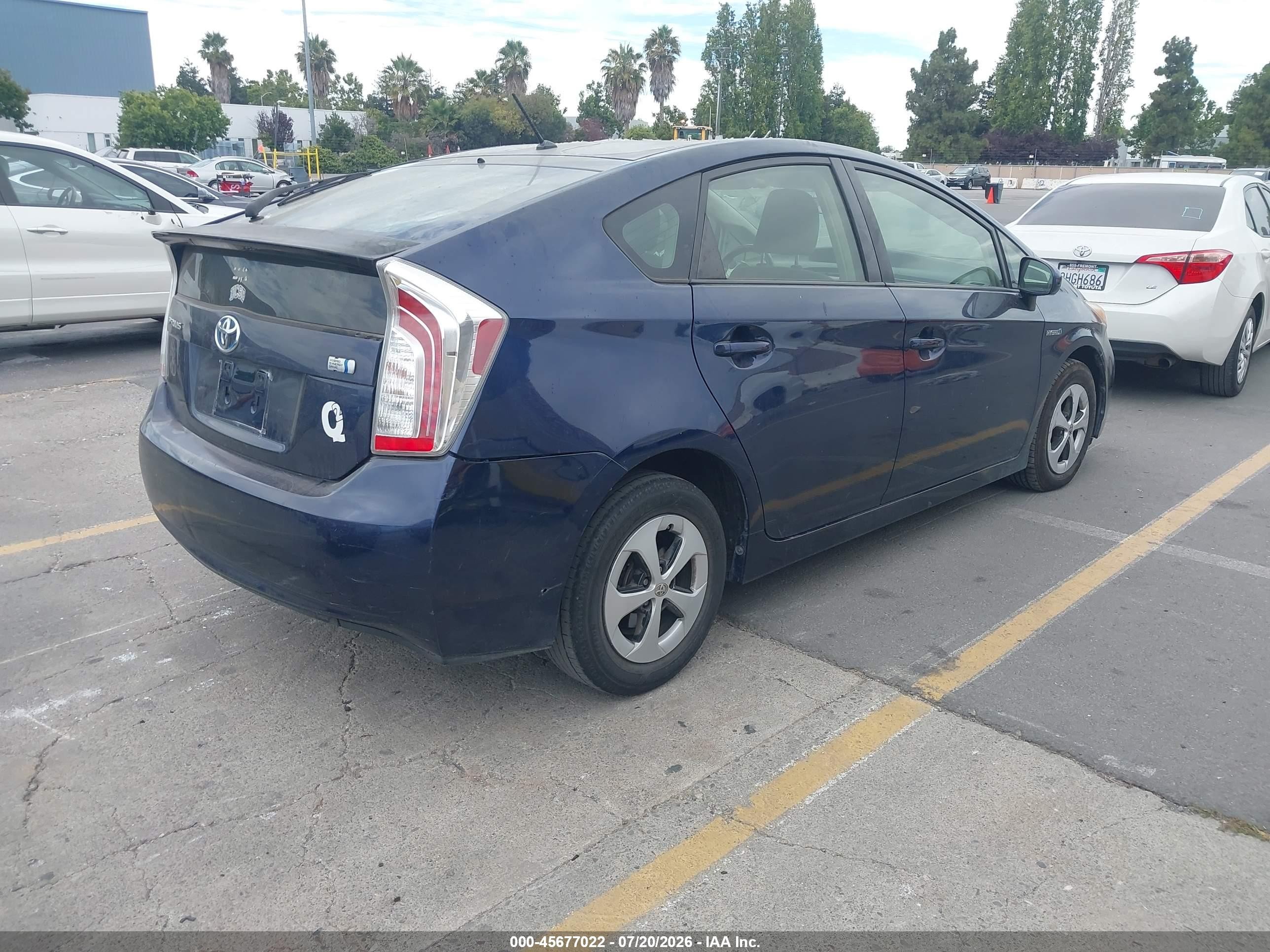 2012 Toyota Prius Two Blue vin: JTDKN3DU3C1591027