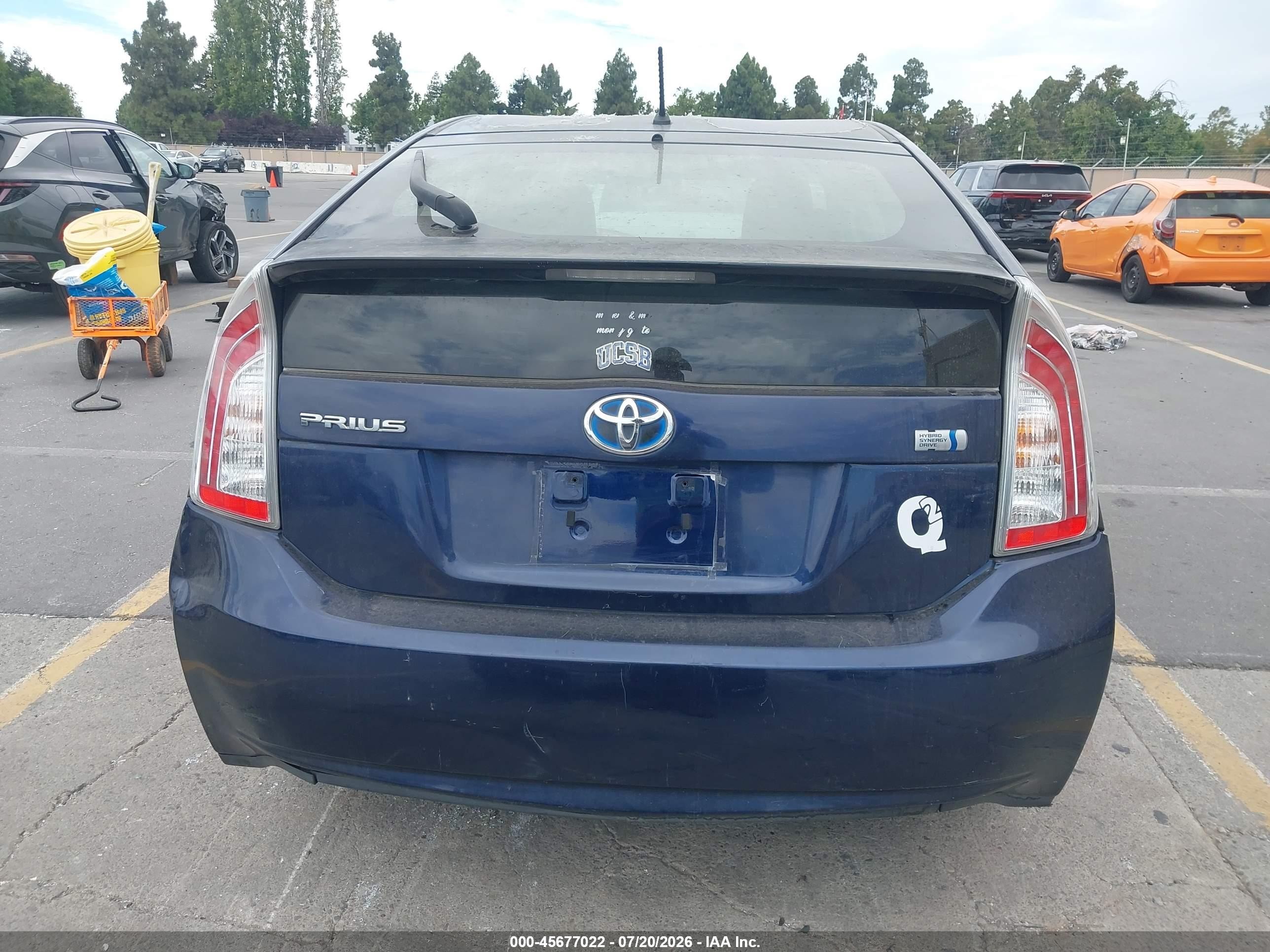 2012 Toyota Prius Two Blue vin: JTDKN3DU3C1591027
