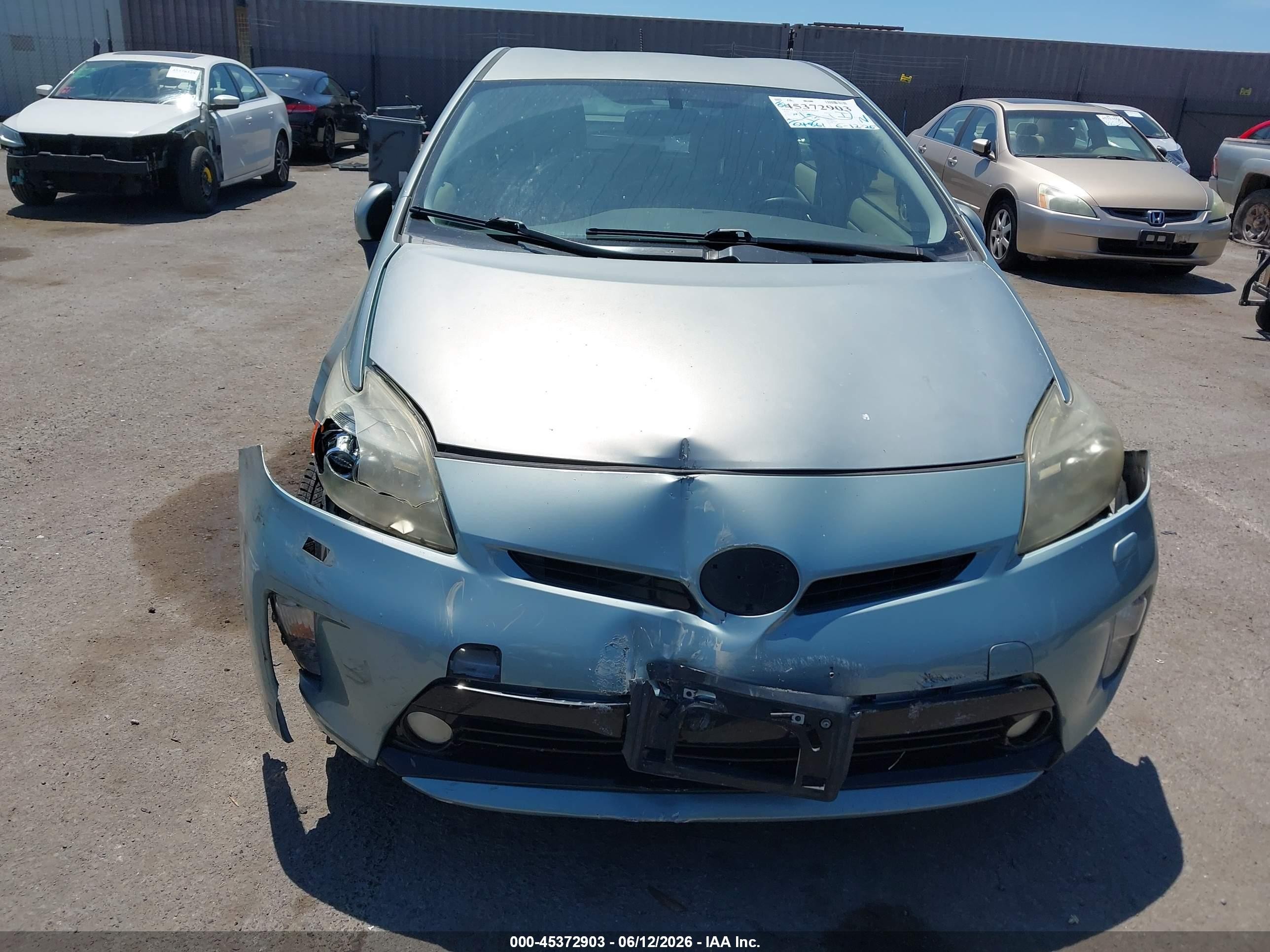 2012 Toyota Prius Five Бирюзовый vin: JTDKN3DU3C1613253