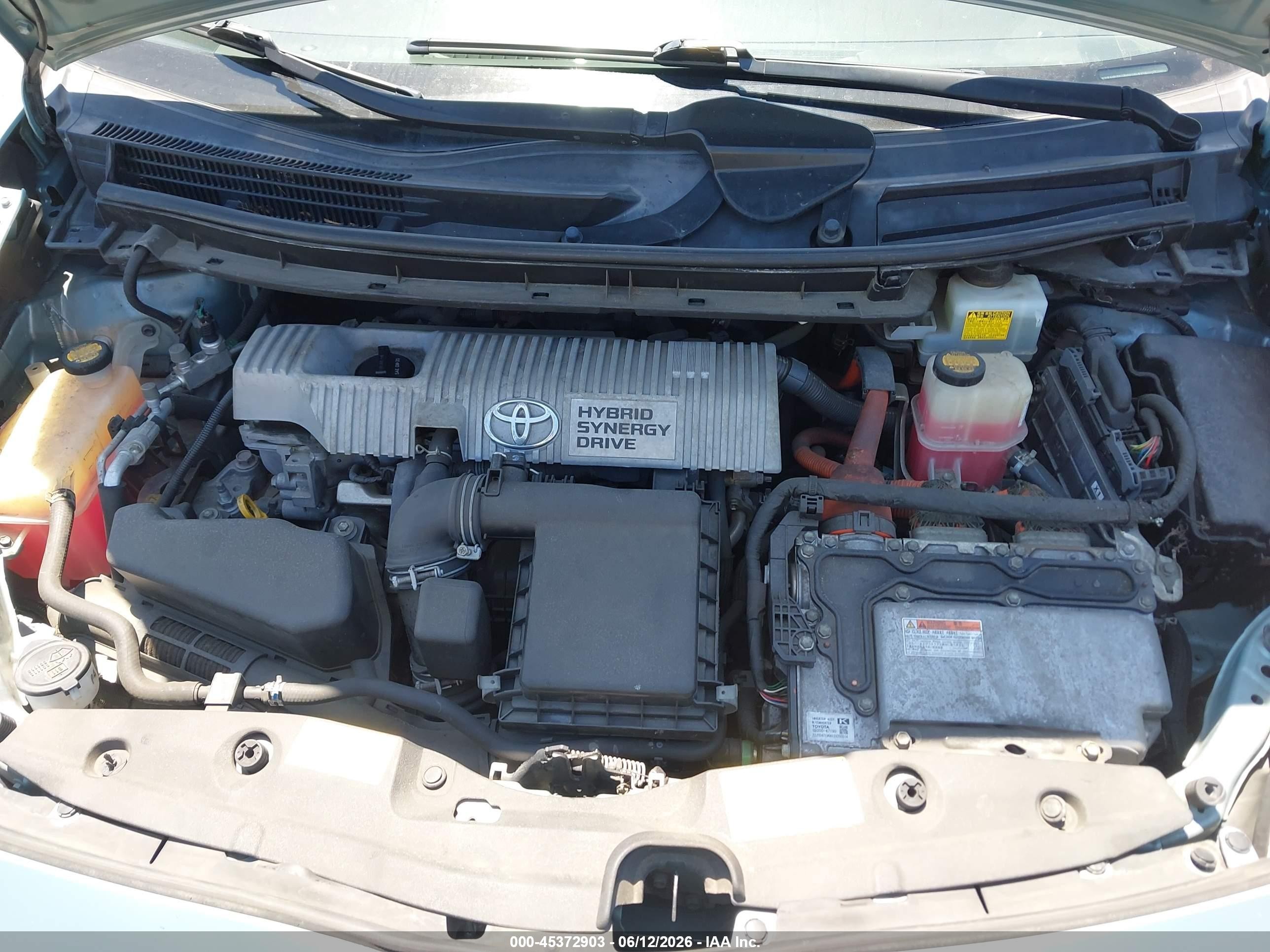 2012 Toyota Prius Five Бирюзовый vin: JTDKN3DU3C1613253